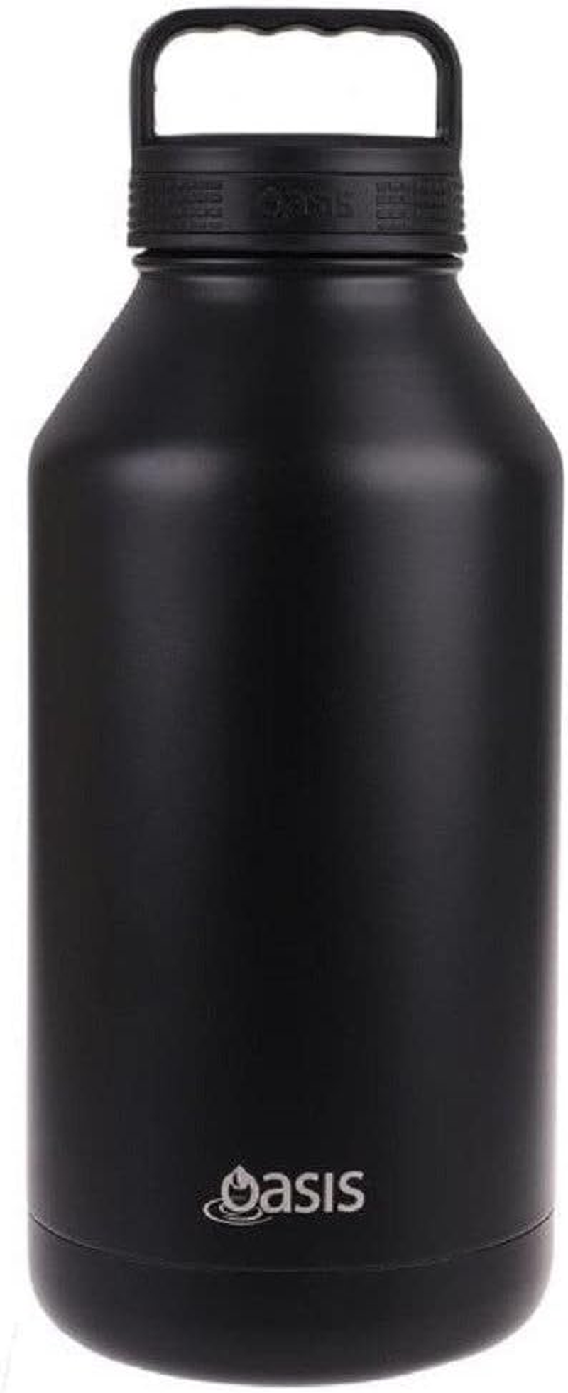 Oasis Double Wall Insulated Titan Drink Bottle, Black, 1.9 Litre