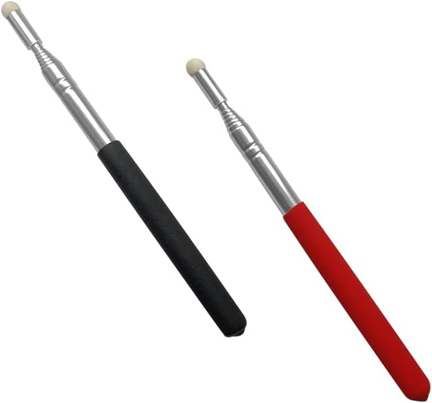 2 Pcstelescopic Teachers Pointer Stick, Extendable Teaching Pointer, Whiteboard Pointer with Felt Head for Teachers, Guides, Coach, Extends to 39''&Iuml;&frac14;&circ;Red and Black&iuml;&frac14;&permil; image number 2