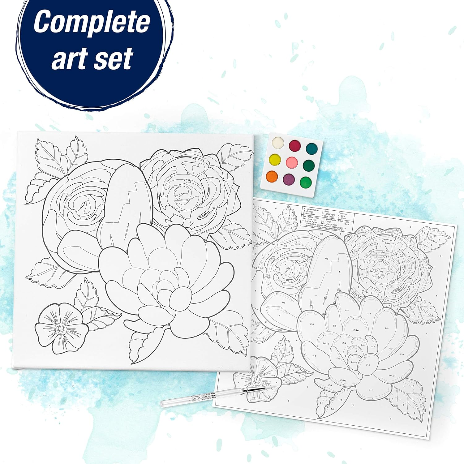Faber-Castell Creative Studio-Paint by Number, Floral (18-770630) image number 5