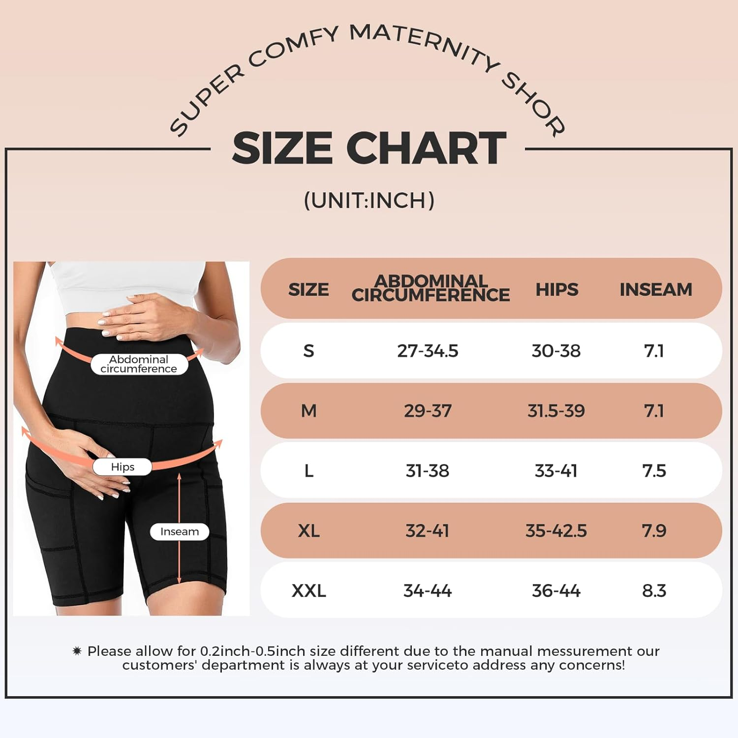 Buauty Women'S Maternity Shorts with Pockets over the Belly Biker Yoga Running Athletic Pregnancy Short Pants Lounge Pajama