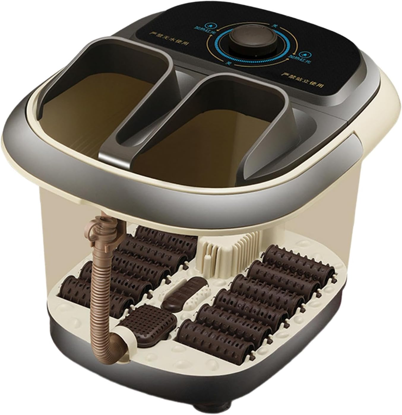 JAYIOLA Foot Bath Foot SPA with Red Light Electric Constant Temperature Feet Soaking Tub Foot Bath Bucket, Gray