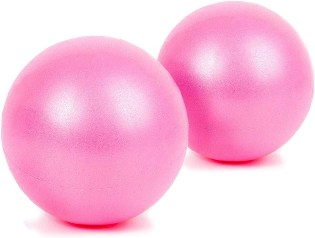FIT Barre Mini Exercise Barre Ball for Yoga,Pilates,Stability Exercise Training Gym anti Burst and Slip Resistant Balls(2 Pcs) with Inflatable Straw (Pink X 2) image number 6