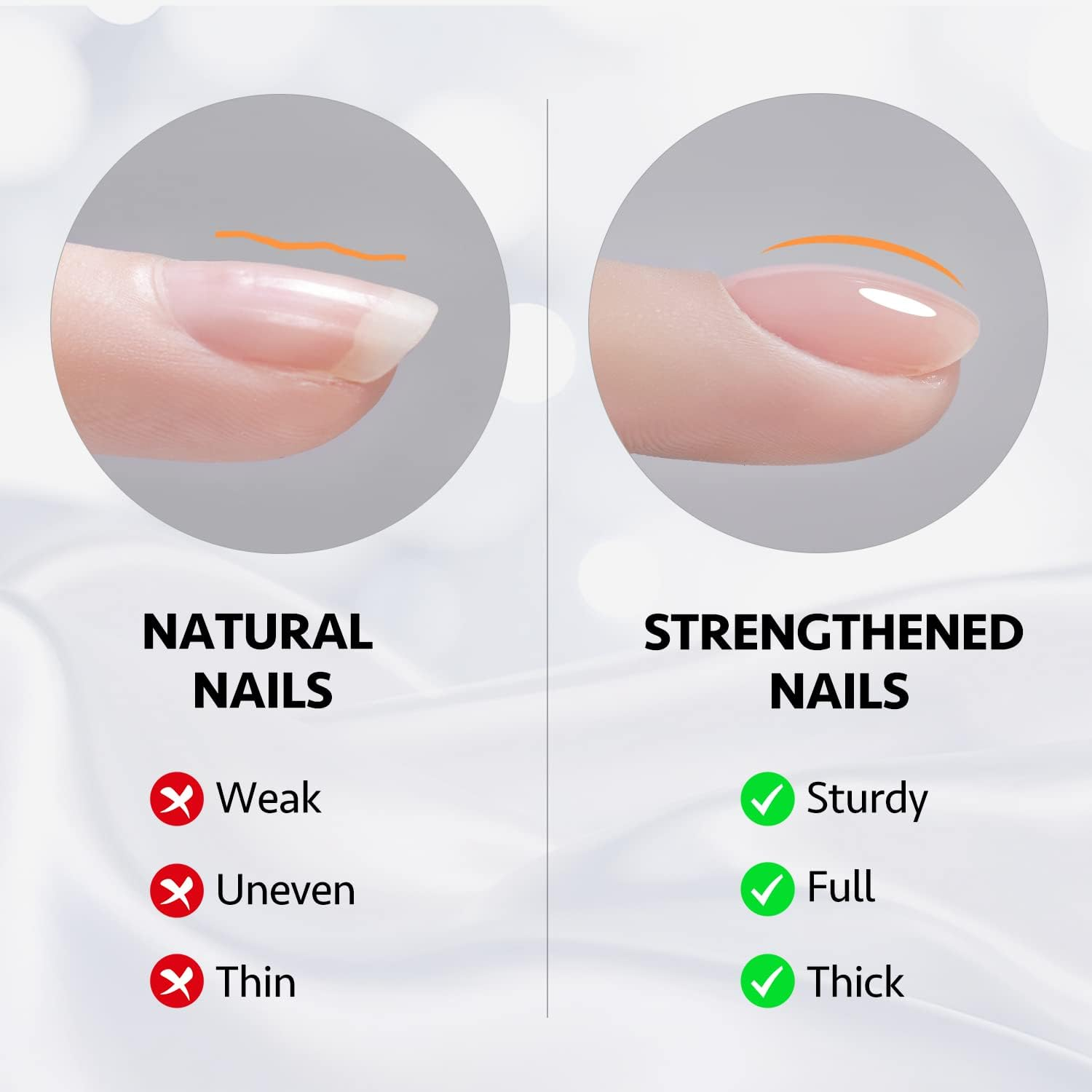 GAOY Gel Top Coat, Builder Gel and Base Coat Set, 3 Pcs 16Ml Clear Glossy No Wipe Combination for UV Light Cure Gel Nail Polish - Gel Top Coat, Builder Gel And Base Coat image number 4