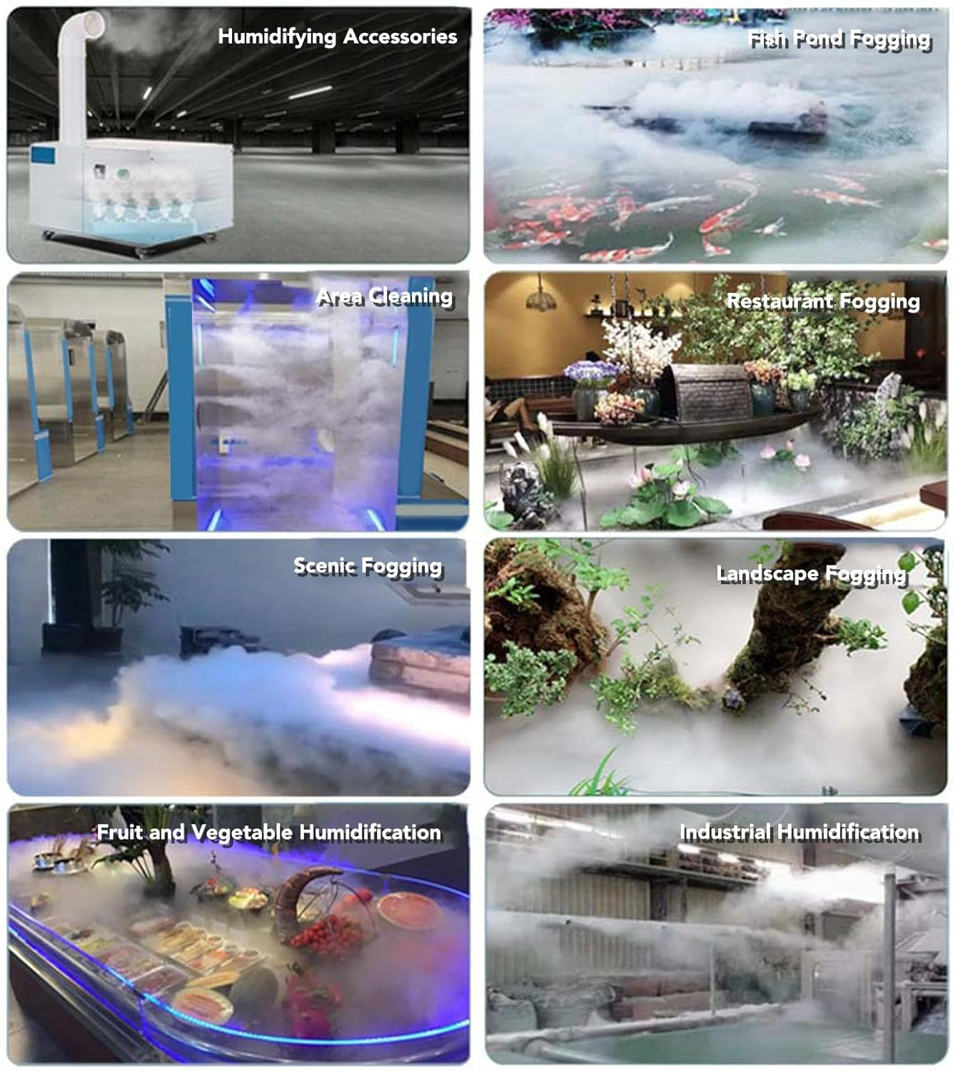 Ultrasonic Mist Maker Fogger 6 Head, IP67 Waterproof Mist Maker Fogger, Stainless Steel Ultrasonic Fog Humidifier with Independent Fusing, for Landscape Garden image number 2