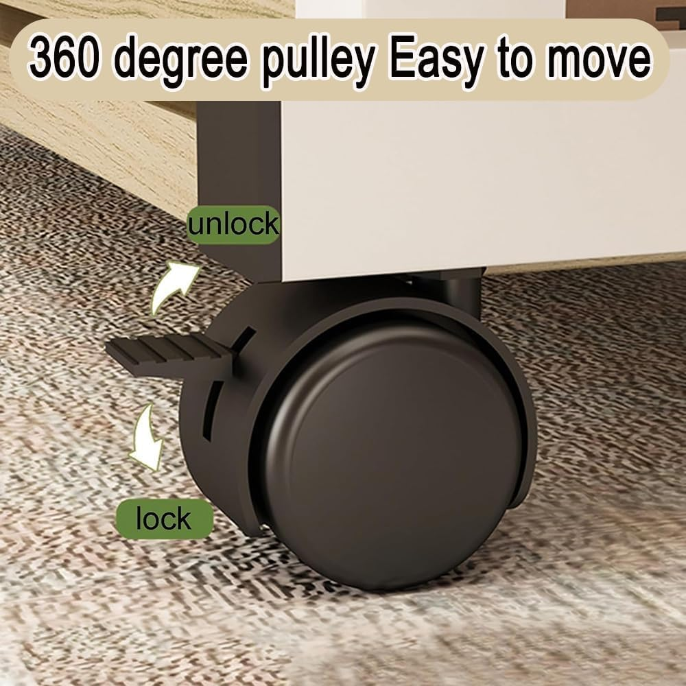 TOMVAES Adjustable Height Standing Desk, 3 Tiers Portable Laptop Computer Table, Stand up Table with Castor Wheel, Multifunctional Work Laptop Desks for Home Office image number 5