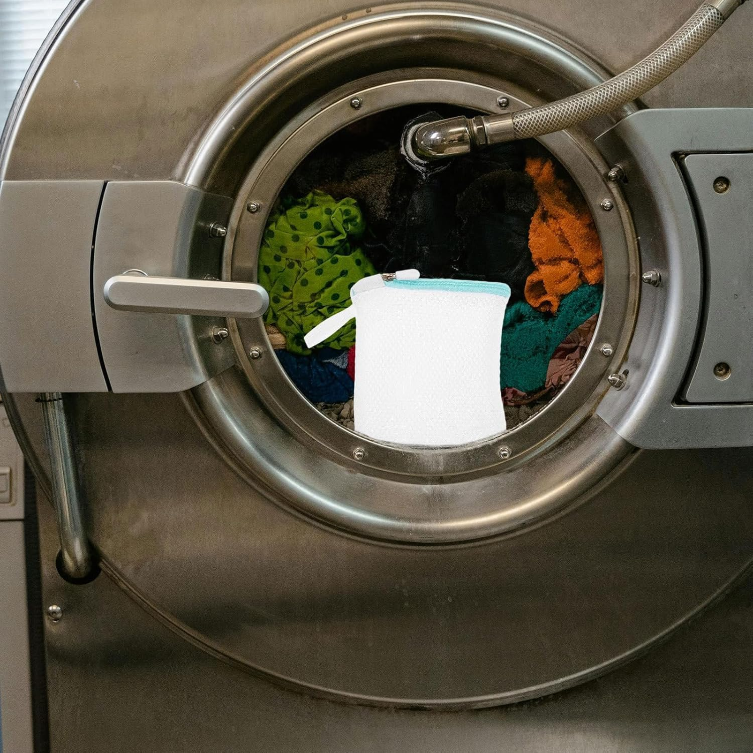 BOLNEY 6Pcs Mini Laundry Wash Bags, Mesh Lingerie Net Bags with Zipper, Perfect for Delicates, Bras, Socks, Underwear, Travel-Friendly, Polyester, Rainbow Mesh image number 4