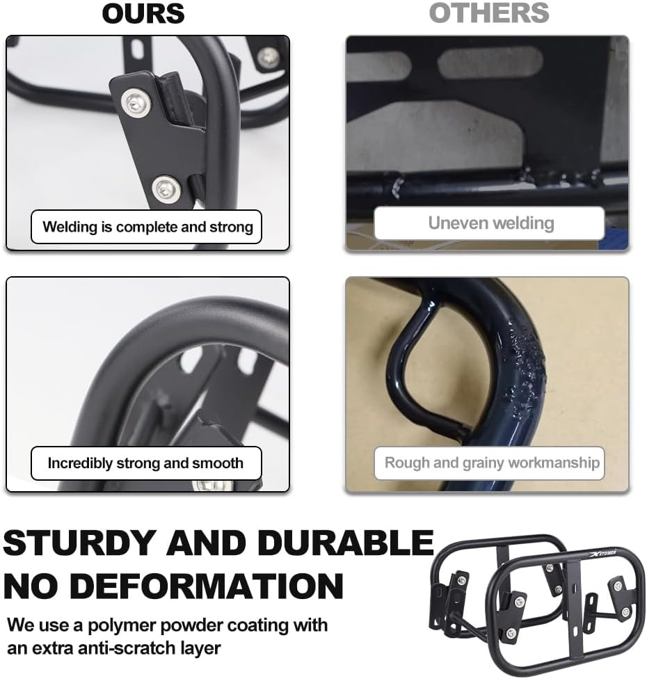 Xitomer Side Carrier Compatible with V-Strom 650 / XT 2017-2025, V-Strom 1000 ABS/XT 2014-2019, V-Strom 1050 2020-2023 Saddlebag Support Racks Motorcycle Pannier Racks Luggage Rack image number 4