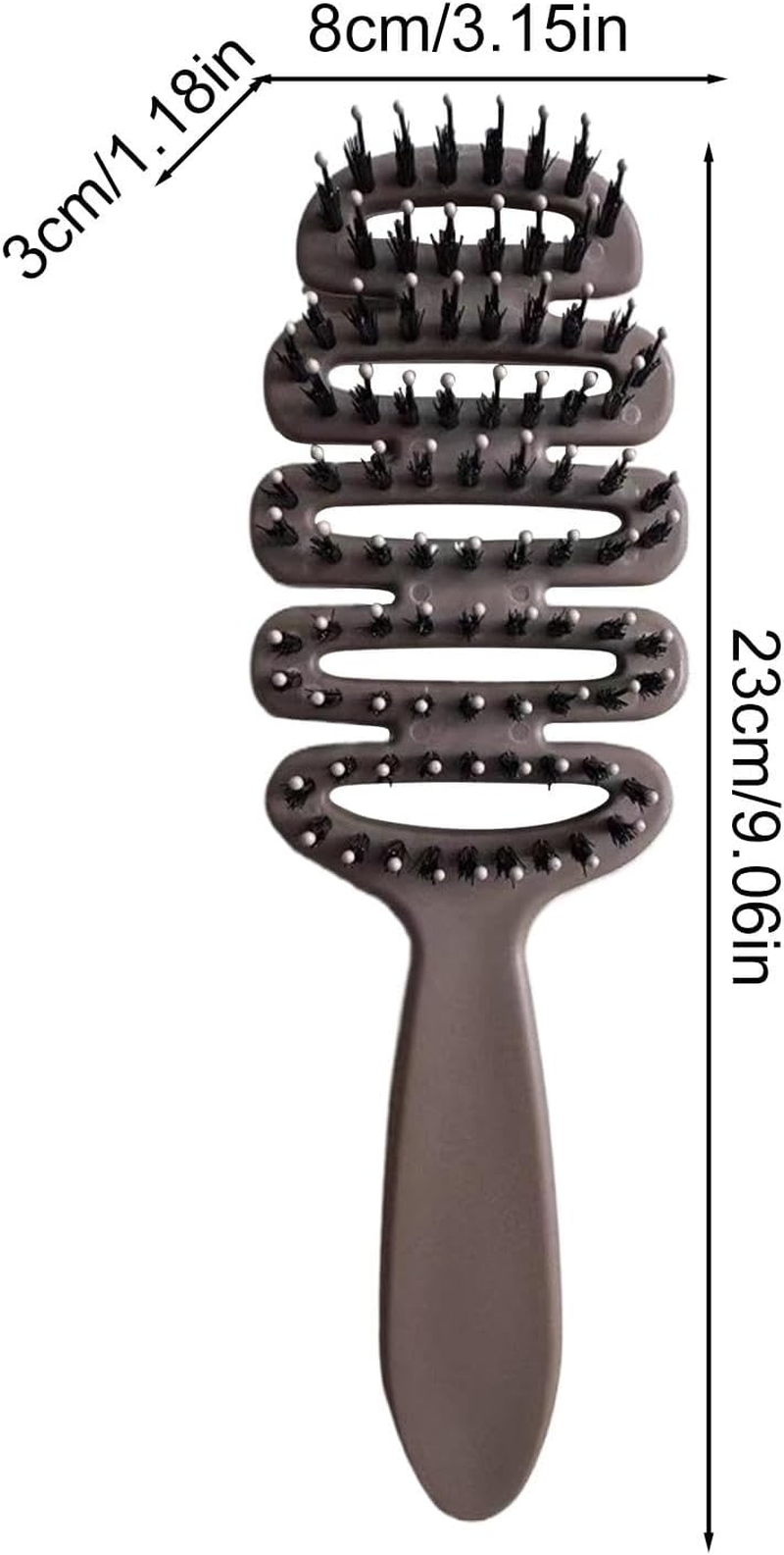 Detangling Brush with Pig Bristles - Paddle Brush for Thick, Frizzy Hair, Gentle Hair Styling Comb, Antistatic Hair Brush, Scalp Massage Brush for Shine and Smoothness, Care Brush For image number 4