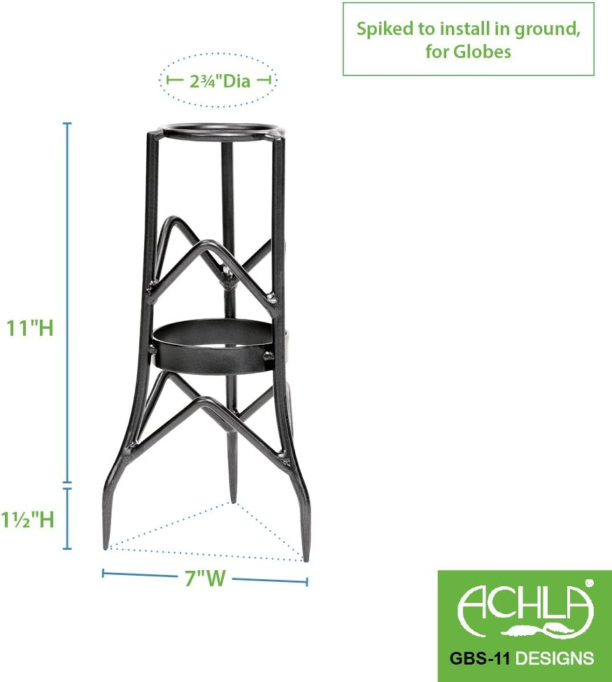 Achla Designs GBS-11, Small Wrought Iron Toadstool Stand, 12 1/2-In H, Graphite image number 4