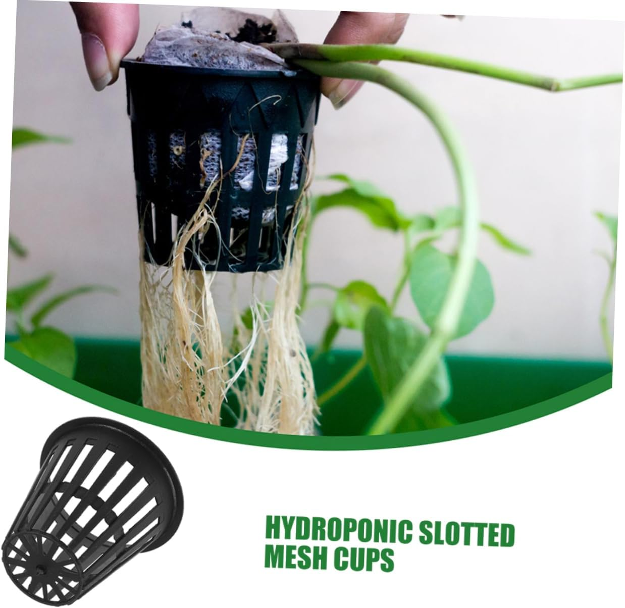 SUPVOX 5Pcs Hydroponic Planting Baskets Slotted Mesh Cups for Hydroponics Aquaponics Indoor Outdoor Gardening