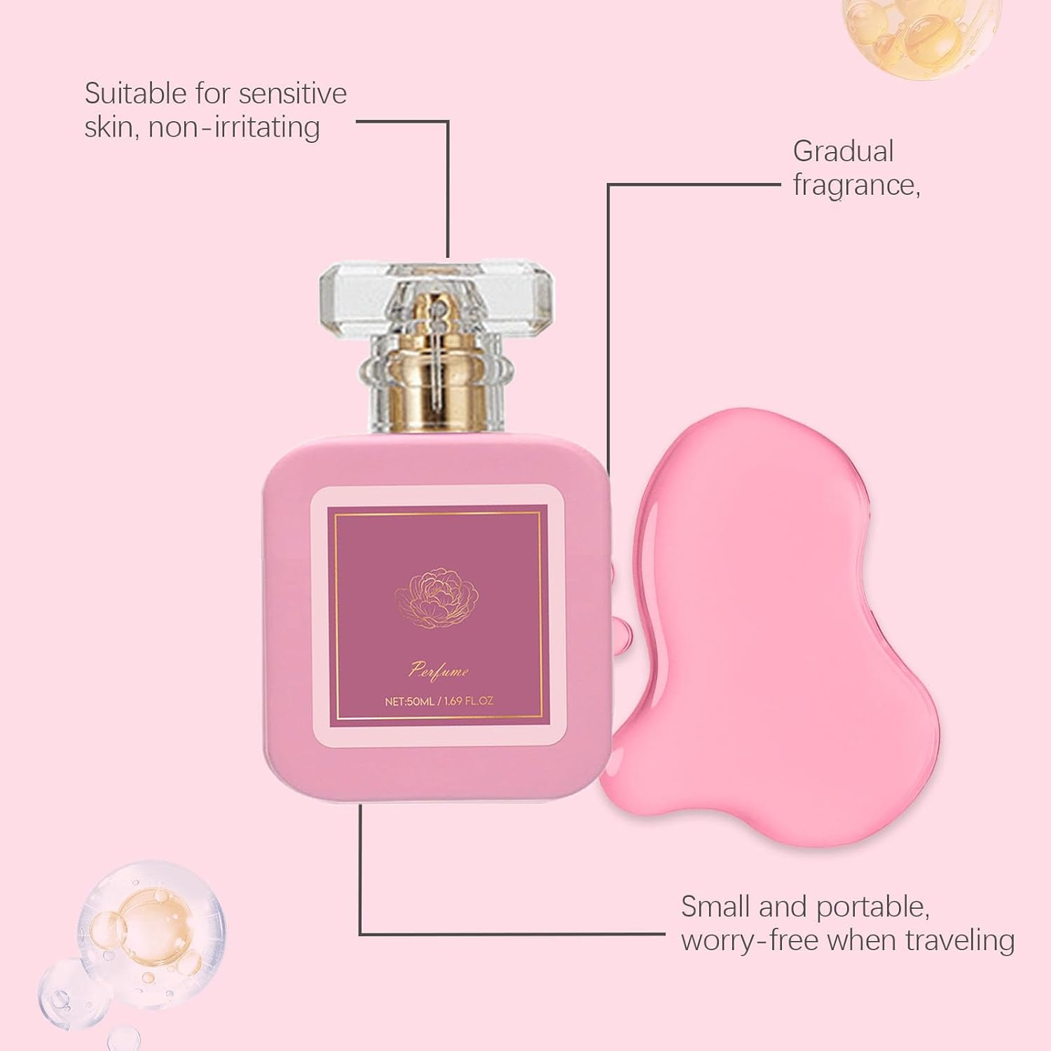 Parfum Spray, Delicate Female Perfumes, Romantic & Arabian Perfume for Women, Vanilla & Fruity Scent, Strawberry Vitality Fragrance, Long-Time Fragrance, for All Occasions (2Pcs) - 2Pcs image number 6