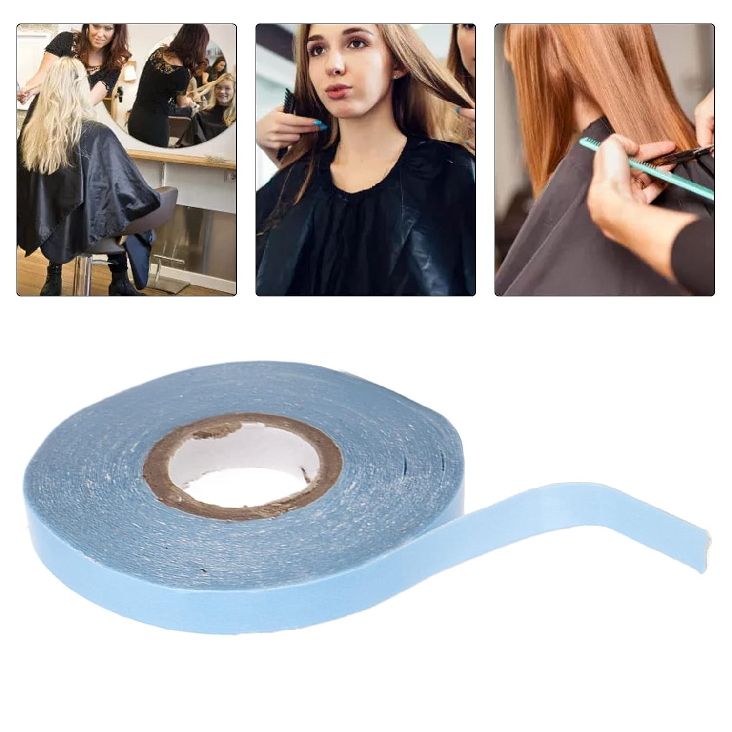 Wig Tape Adhesives Safe Lace Front Roll Blue 0.3In 12 Yards Hair Extension image number 2