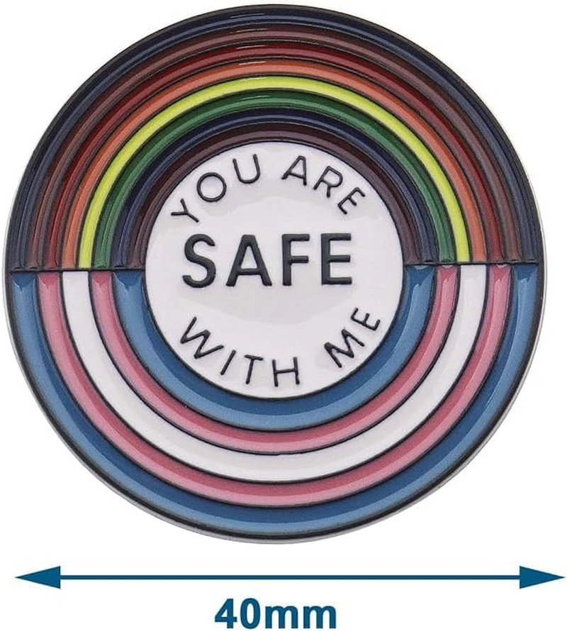 WEZCHUGHAOL 2PCS YOU ARE SAFE with Me,Enamel Pins,Nurse Doctor Medical Students Pins,Rainbow Brooch Lapel Pin,Enamel Pins for Clothing Backpack Hat Decoration,Funny Badge Jewelry Gift image number 3