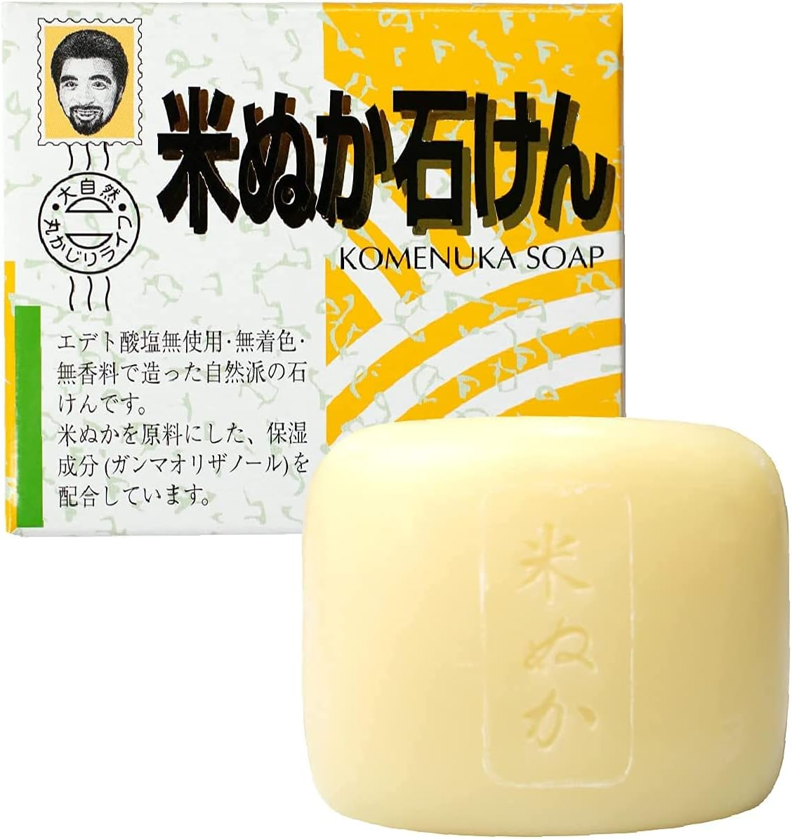 Yonekichi Rice Bran Soap, 2.8 Oz (80 G), Rice Bran Soap, Moisturizing Ingredient, Gamma Orizanol image number 3