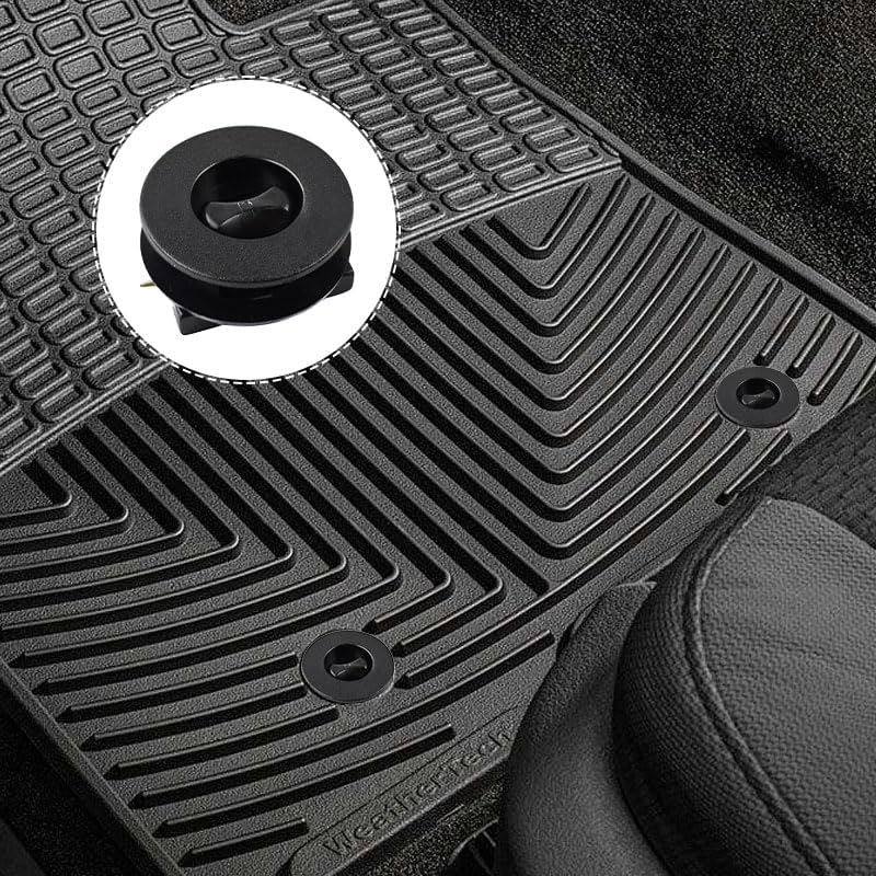 4PCS Universal Car Floor Mat Anti-Slip Fixing Clips, ABS Durable Locking Fastener Buckle Set for Securing Carpet Foot Pad, Easy Installation for Most Vehicles