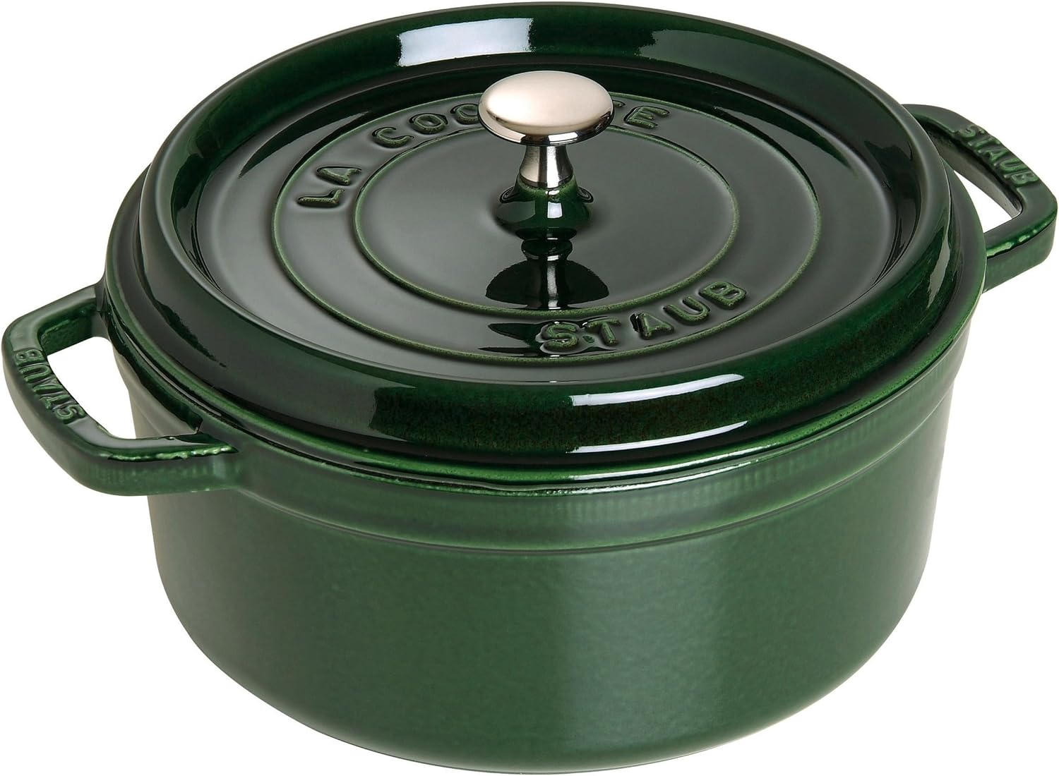 Staub round Cocotte, 26 Cm, Basil Green