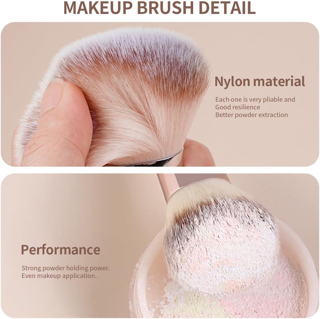 MAANGE Makeup Brushes Set 30 Pcs Makeup Tool Set with Gift Box, Multi-Functional Makeup Kit Powder Brush Make up Brushes for Women (Champagne, 30 Piece Set)