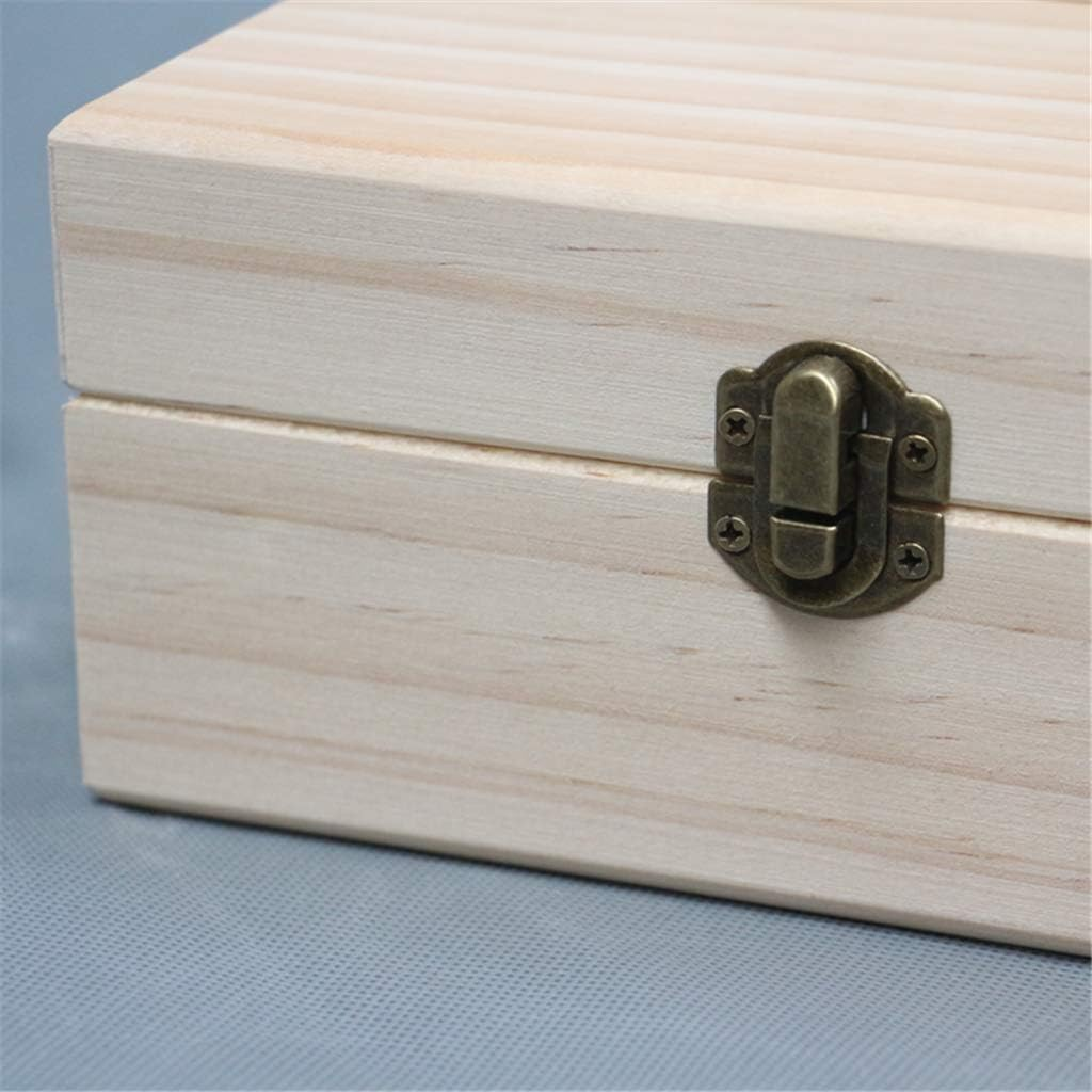 Fantasyday Wooden Essential Oil Storage Box Case, Portable Organizer Holds 25 Bottles 5 Ml, 10 Ml and 15 Ml Sizes - Pine Wood Holder Safe for Carrying and Home Storage Display image number 2