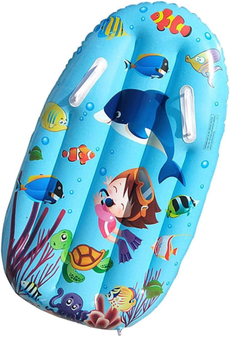 HANABASS 1Pc Inflatable Floating Swimming Board Surfboard for Boys and Girls Safe Floating Pad Handles for Pools Lakes and Beaches Swimming Toy image number 3