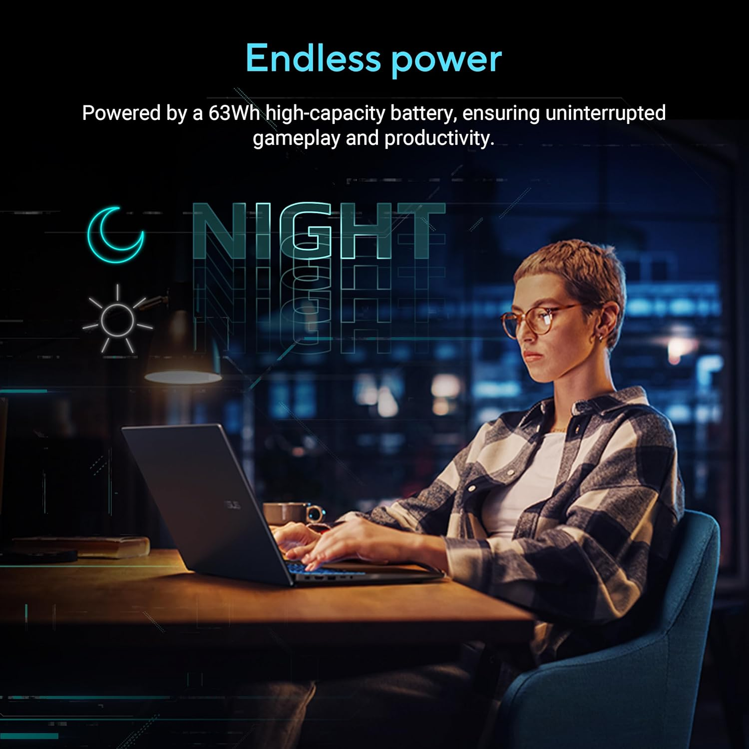 ASUS V16 Lifestyle Laptop. 16.0" WUXGA Display. Intel Core 5 Processor 210H 2.2 Ghz (Up to 4.8 Ghz). NVIDIA Geforce RTX 4050 Laptop GPU. DDR5 32GB RAM. 512GB M.2 Pcie 4.0 SSD. Wi-Fi 6. Windows 11 Home image number 6