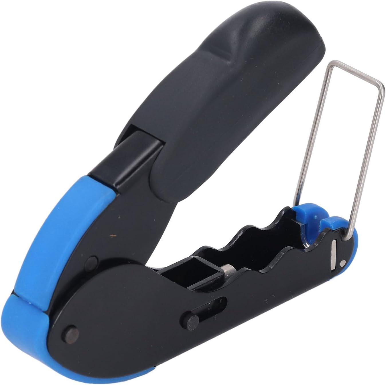 Coax Cable Crimper Tool Kit with Wire Stripper, Coaxial Compression Tool for Rg6 Rg59 Rg11, Adjustable Crimper, for Home Theater and Network Cabling