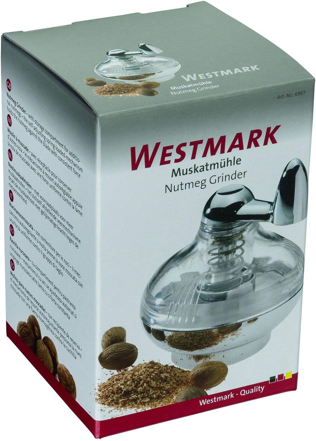 Westmark Nut Meg Grinder, 3.3 X 3.1 X 3.7 Inches, Clear image number 2