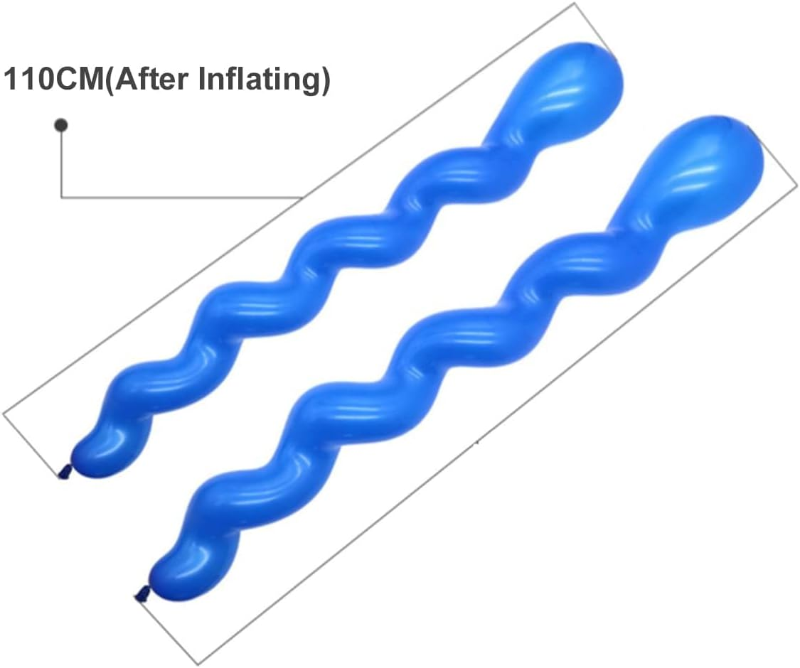 100Pcs 40 Inches Latex Spiral Balloons for Boys Girls Birthday Festival Party Decoration Mix Colors&hellip; image number 2