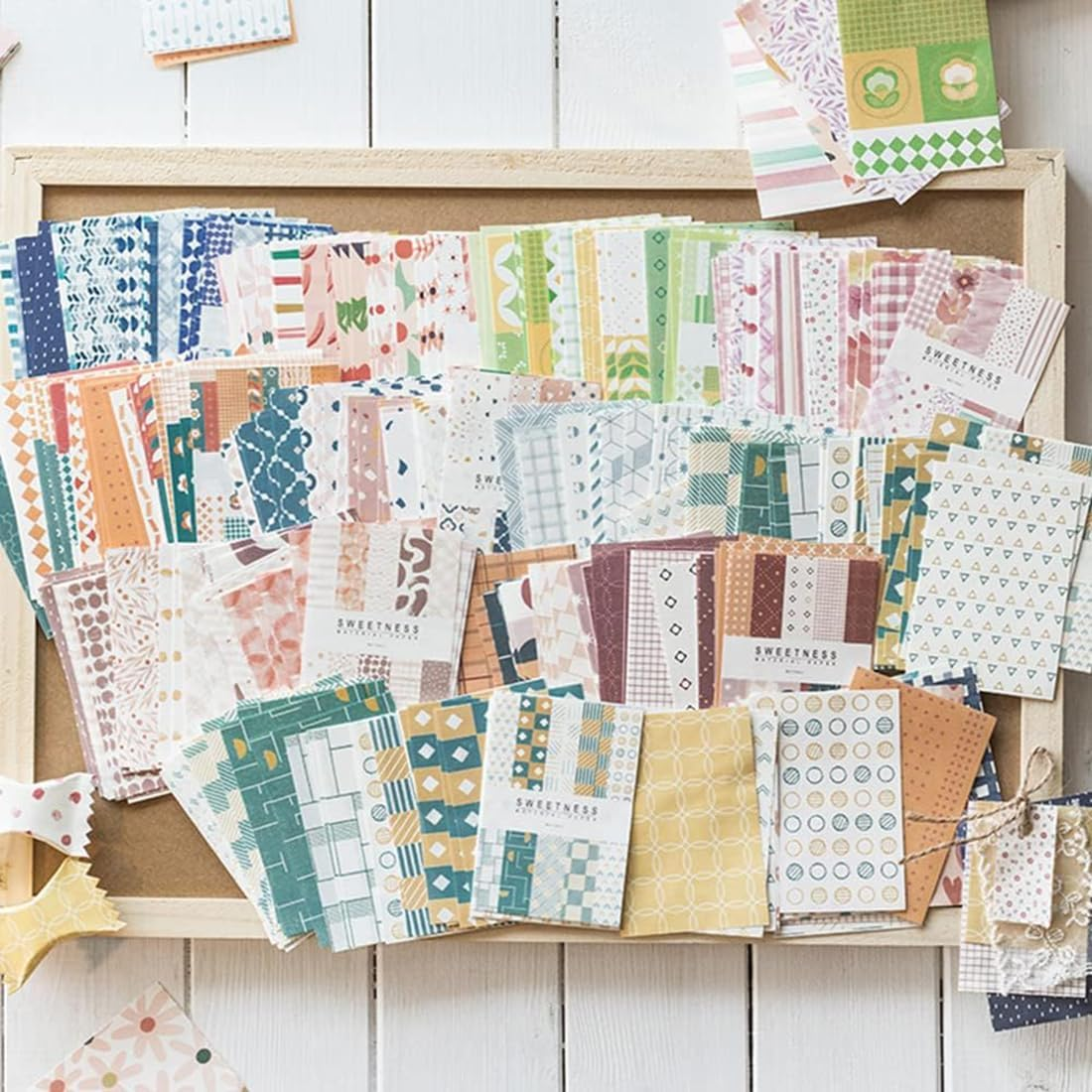 500 Sheets Vintage Scrapbook Paper Set, Aesthetic Stationery Scrapbooking Paper Supplies, Decorative Paper Scrapbook Supplies for DIY Art Crafts Scrapbooking Journal Photo Album image number 5