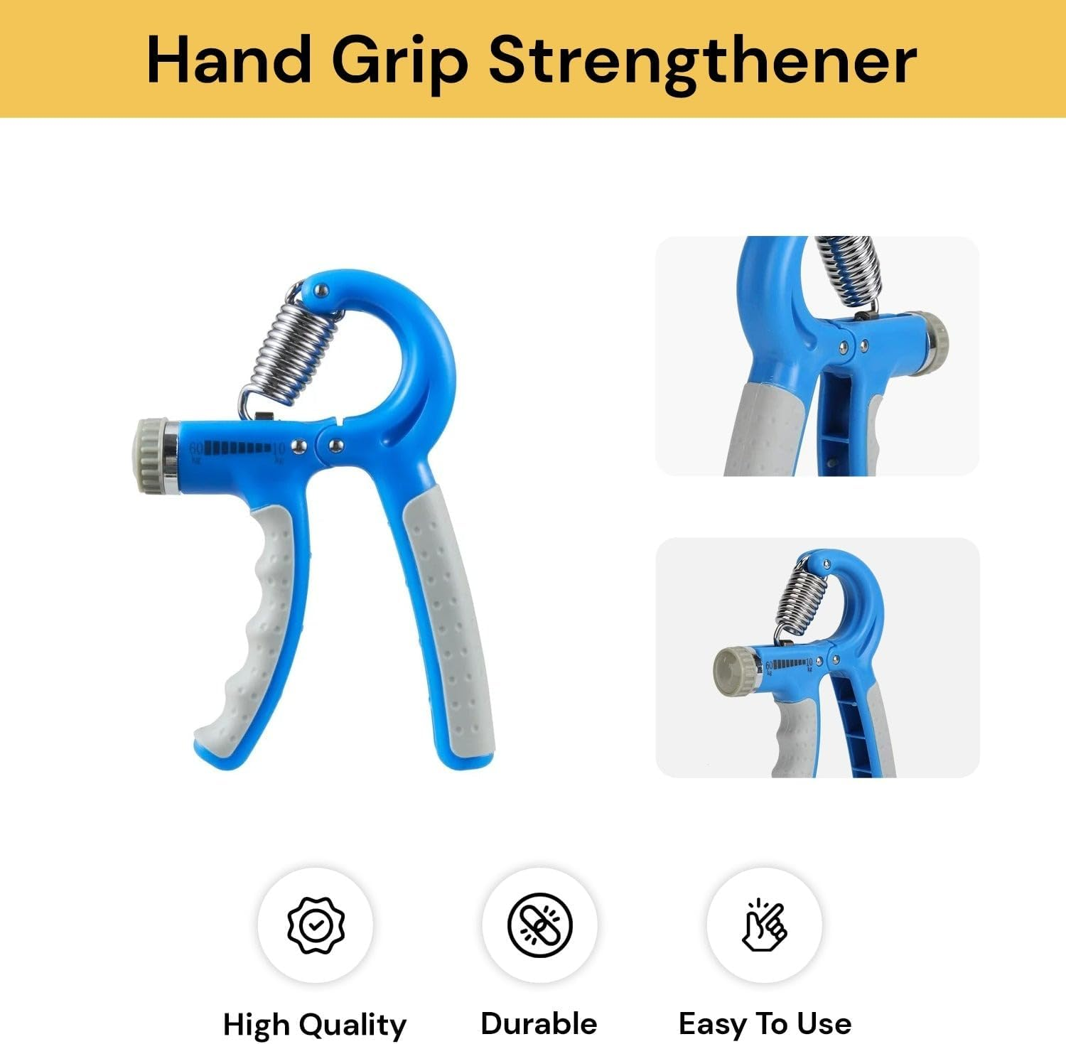 Spendeal Grip Strength Trainer, Hand Grip Strengthener, Adjustable Resistance 22-132Lbs (10-60Kg), Forearm Strengthener, Perfect for Musicians Athletes - Black (2 Pack) image number 2