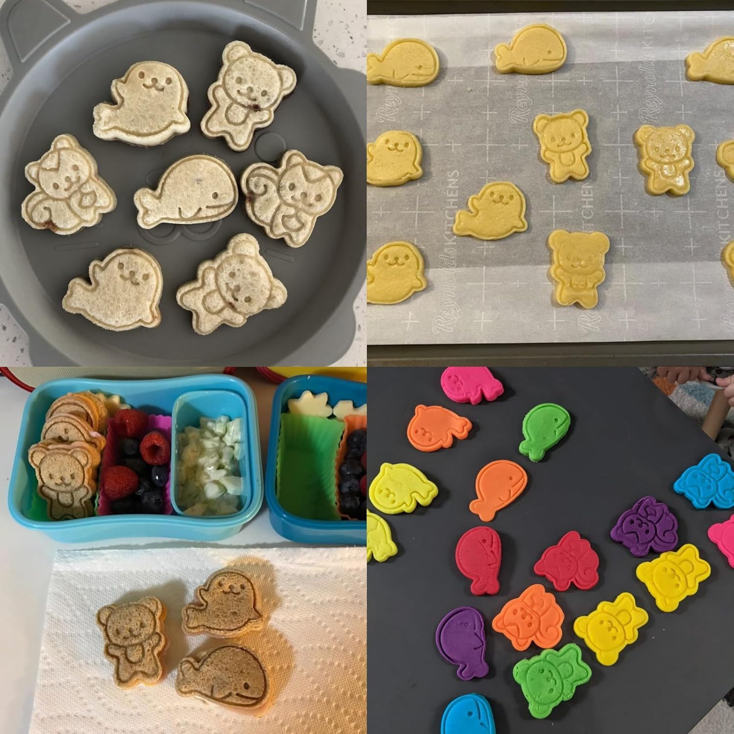 5 PCS Sandwich Cutter and Sealer for Kids, Mini Cartoon Bear Squirrel Dolphin Sea Dog Bread Cutter Sandwich Cutters for Kids Bento Box image number 4