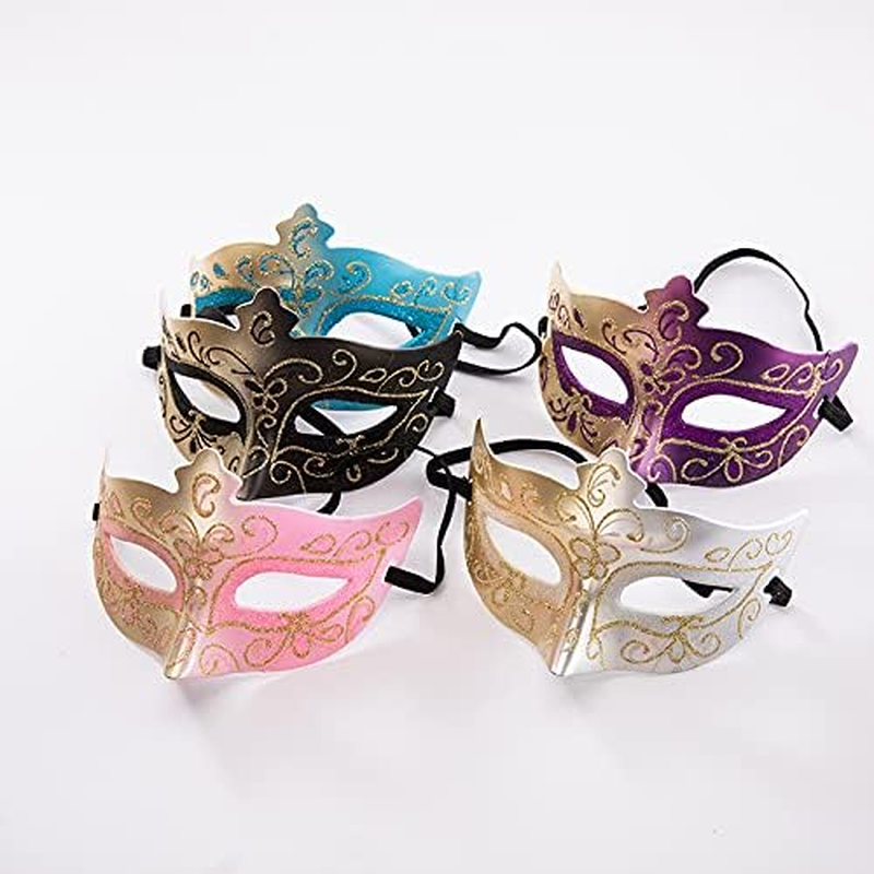 Aoozleny Male Venetian Mardi Gras Halloween Party Masks Evening Prom Mask Costume Accessory Masquerade Mask for Women image number 3