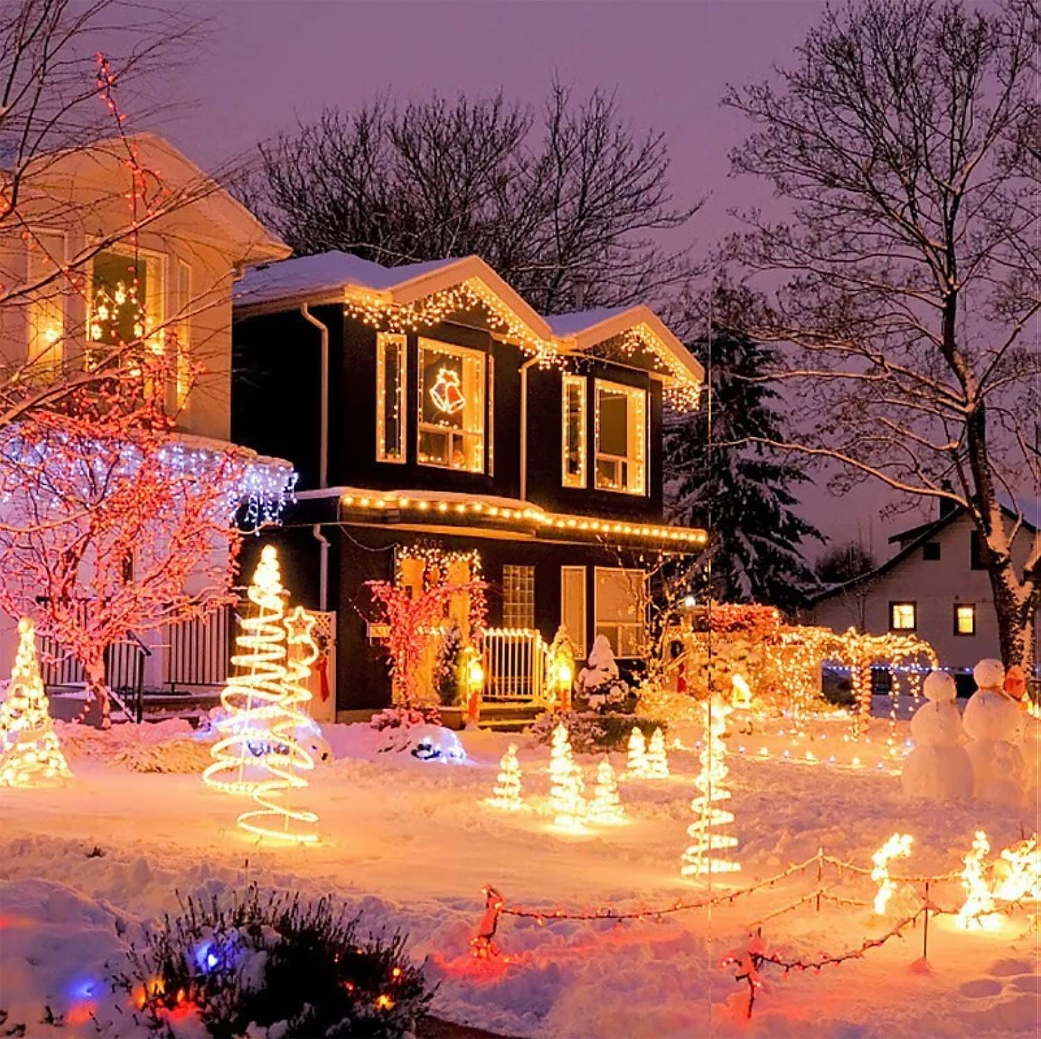 [2 Pack] 50LED Battery Fairy Lights for Bedroom, Fairy Lights Battery Operated Waterproof with 8 Modes,Christmas Lights Outdoor Indoor for Christmas Tree Decorations,Party,Bedroom,Garden image number 1