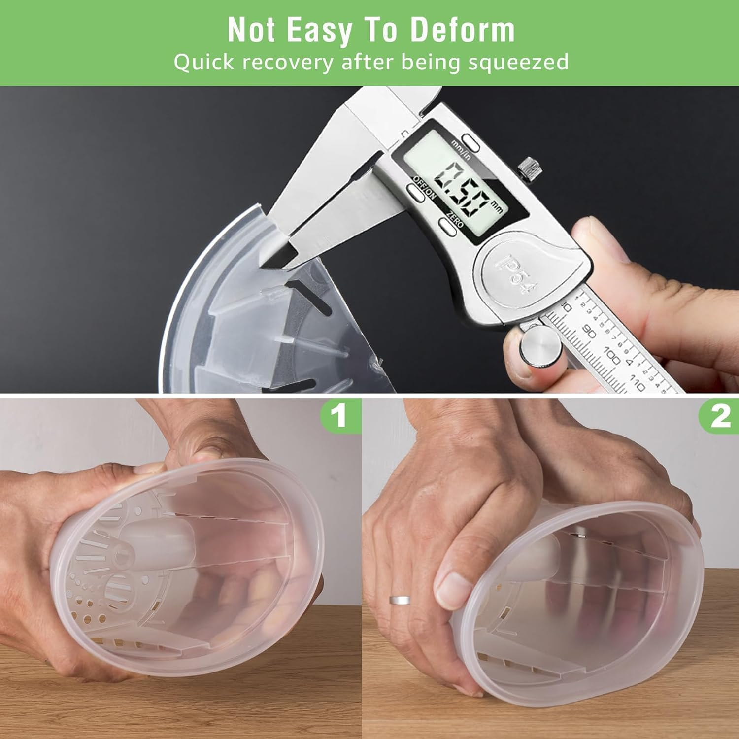 6 Inch Transparent Plastic Nursery Plant Pots Plastic Garden Pots 5 Pack with Deep Reservior image number 5