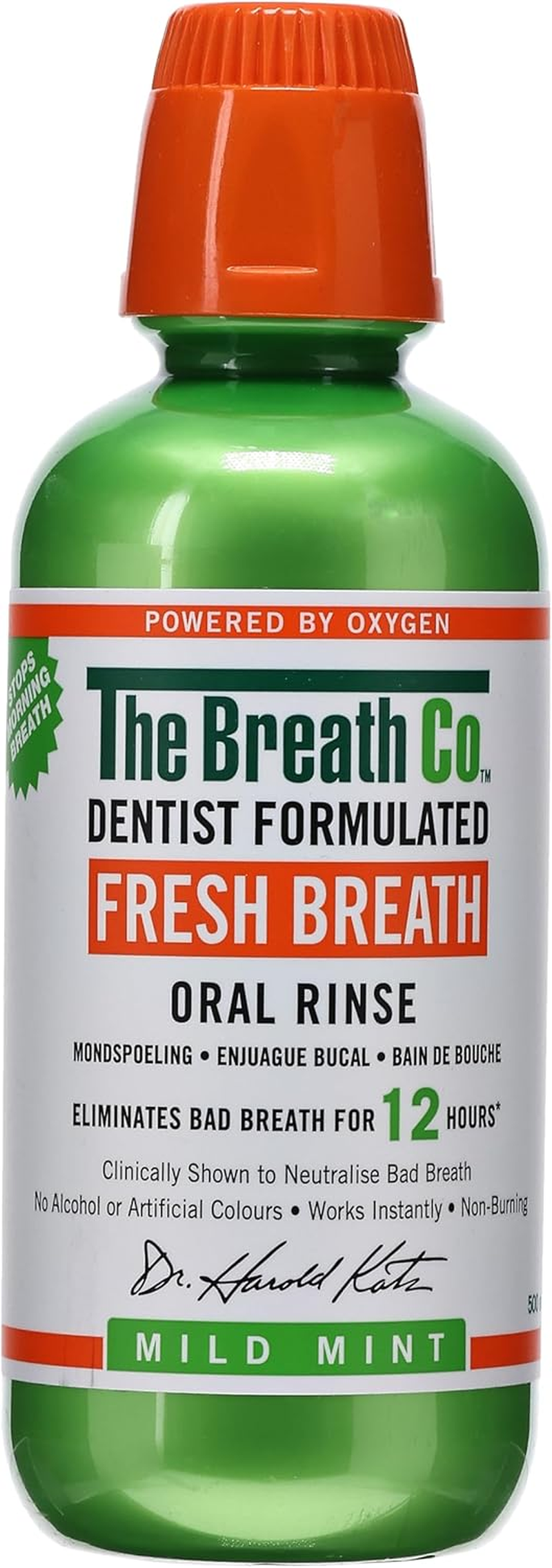 Therabreath Oral Rinse Mouthwash - Fights Bad Breath - Dentist Formulated - Alcohol-Free - Oral Hygiene Products - Dental Care - Mild Mint Flavour - 473Ml image number 4