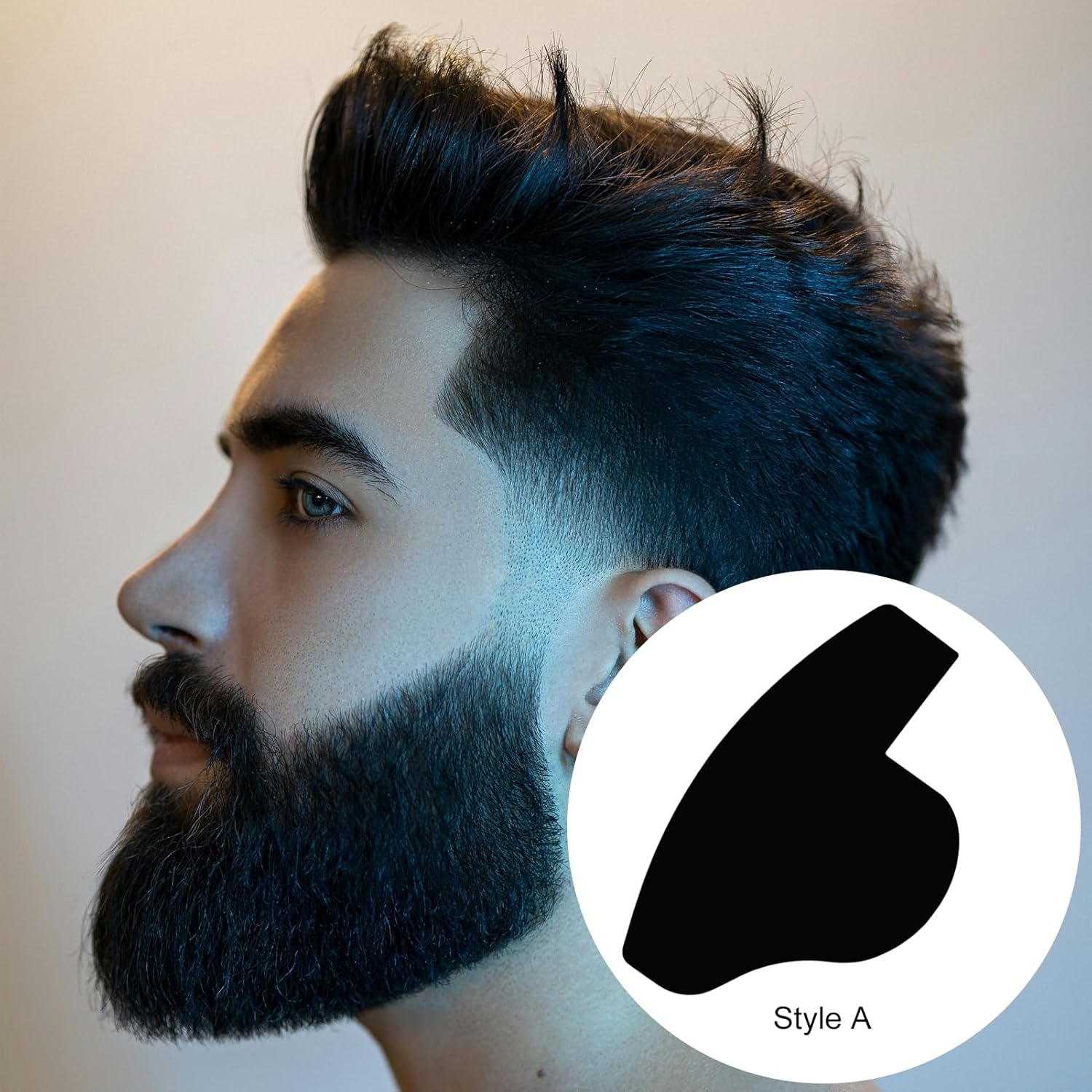 4 Shapes Enhancement Barber Card for Hair Cutting,Enhancements Barber Spray Hairline Card,Beard Shaping Tool,Design Tool Set(4 Pack) image number 2