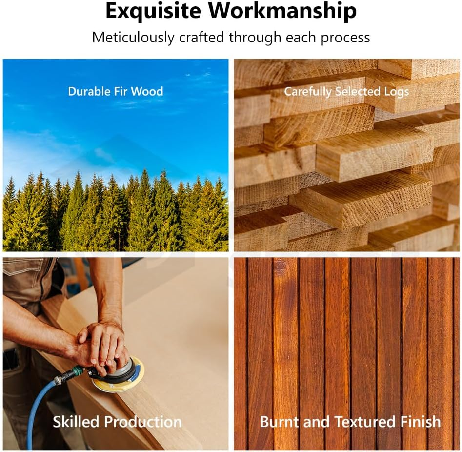 Garden Wood Bench Relax Outdoor Seating Sturdy Lounge Furniture Long Lounger with Lattice Pattern and Armrest for Patio Porch Yard Terrace Balcony Deck 144Cm Length - White image number 4