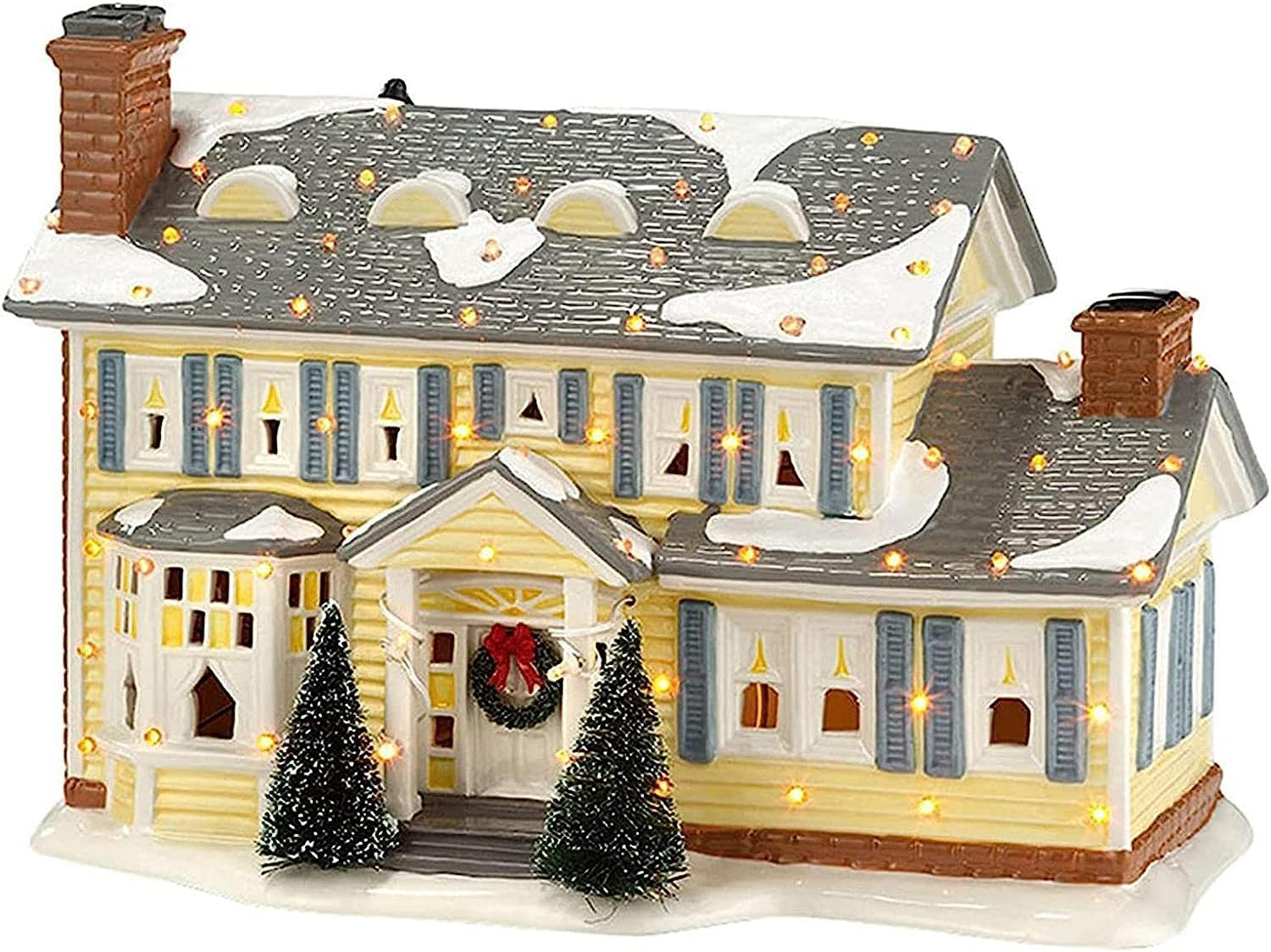 Santa House Village - 3D Resin Christmas Village for Home Decoration,Luminous Christmas Village Small Parts Decoration, Waterproof Country Street Scene Resin Ornament, Great Gift