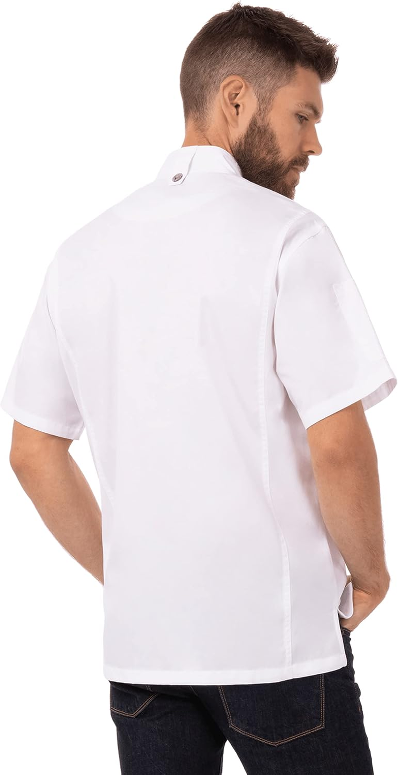Chef Works Mens Springfield Chef Coat Short Sleeve Chef'S Jacket image number 4