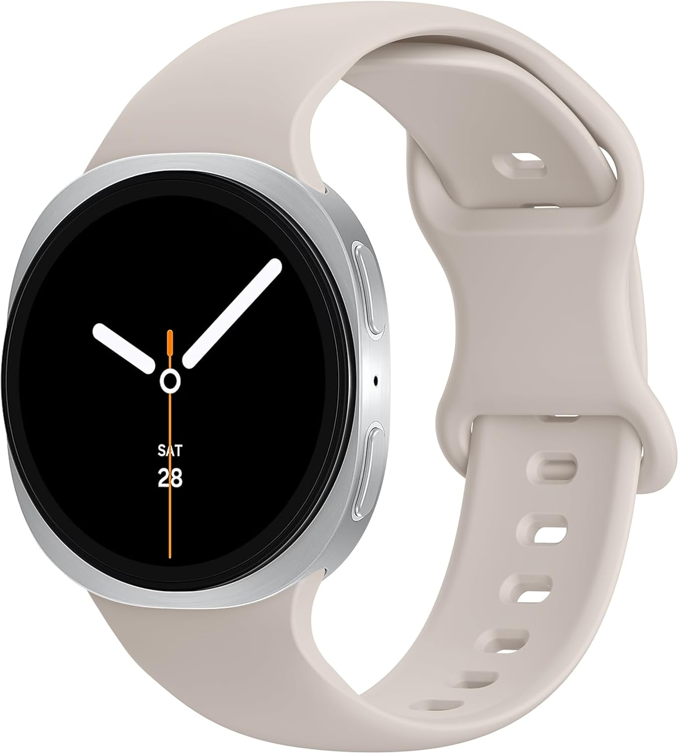 Sport Bands for Samsung Galaxy Watch 8 Band 40Mm 44Mm/Watch 8 Classic Band 46Mm Women Men,Soft Silicone Waterproof Rubber Strap for Samsung Galaxy Watch 8 Classic Bands 46 Mm/Watch 8 44 Mm 40 Mm