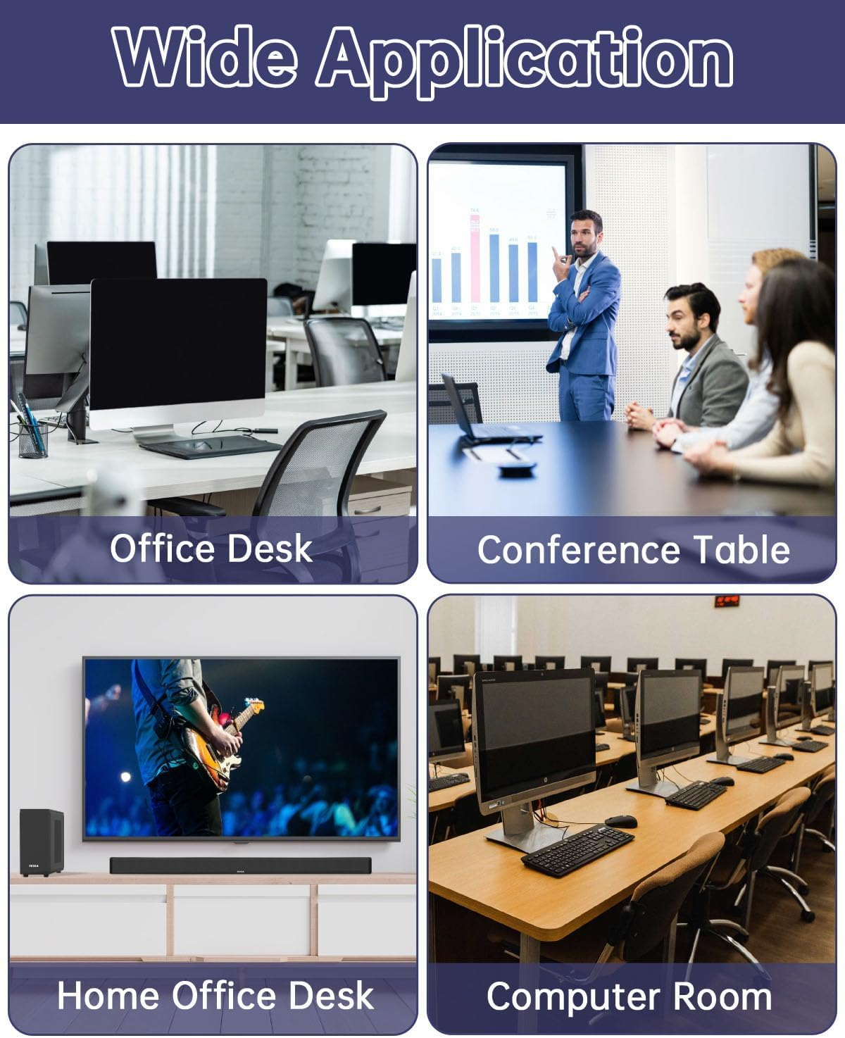 Desk Grommet & Cable Management Kit with Hole Saw - 12-Piece Set Includes 50Mm Cable Hole Covers, Bi-Metal Hole Saw, 5M Cable Tape - Office Desk Cable Organizer for Neat Workstation image number 4