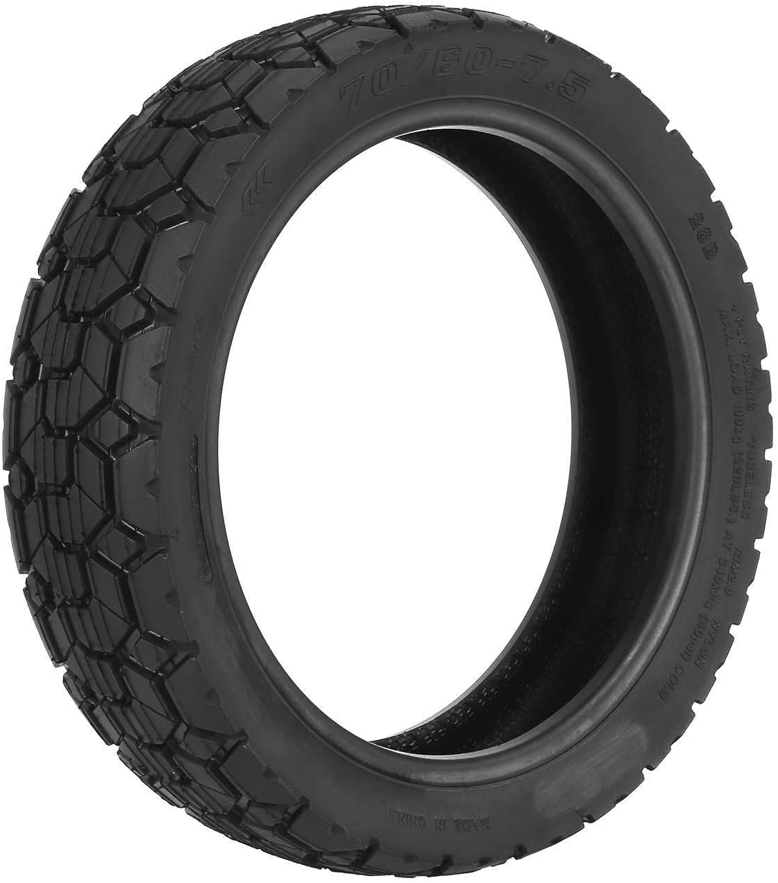 TREFAN 70/60-7.5 Thickened Tubless Tyre for Ninebot ZT3/ZT3 Pro Electric Scooter, 11 Inch Replacement Tyres, Thickened Tubless Tyres, Durable, Non-Slip Rubber Replacement Wheels for Scooter (1 Piece) image number 4
