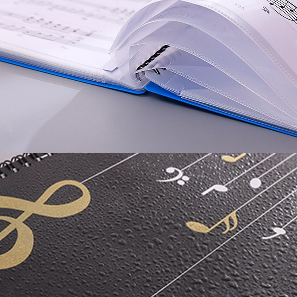 Armastuse Sheet Music Folder,50 Pages Capacity, Sheet Music Binder, Spiral Binder Organizer for Sheet Music Storage (Black) image number 2