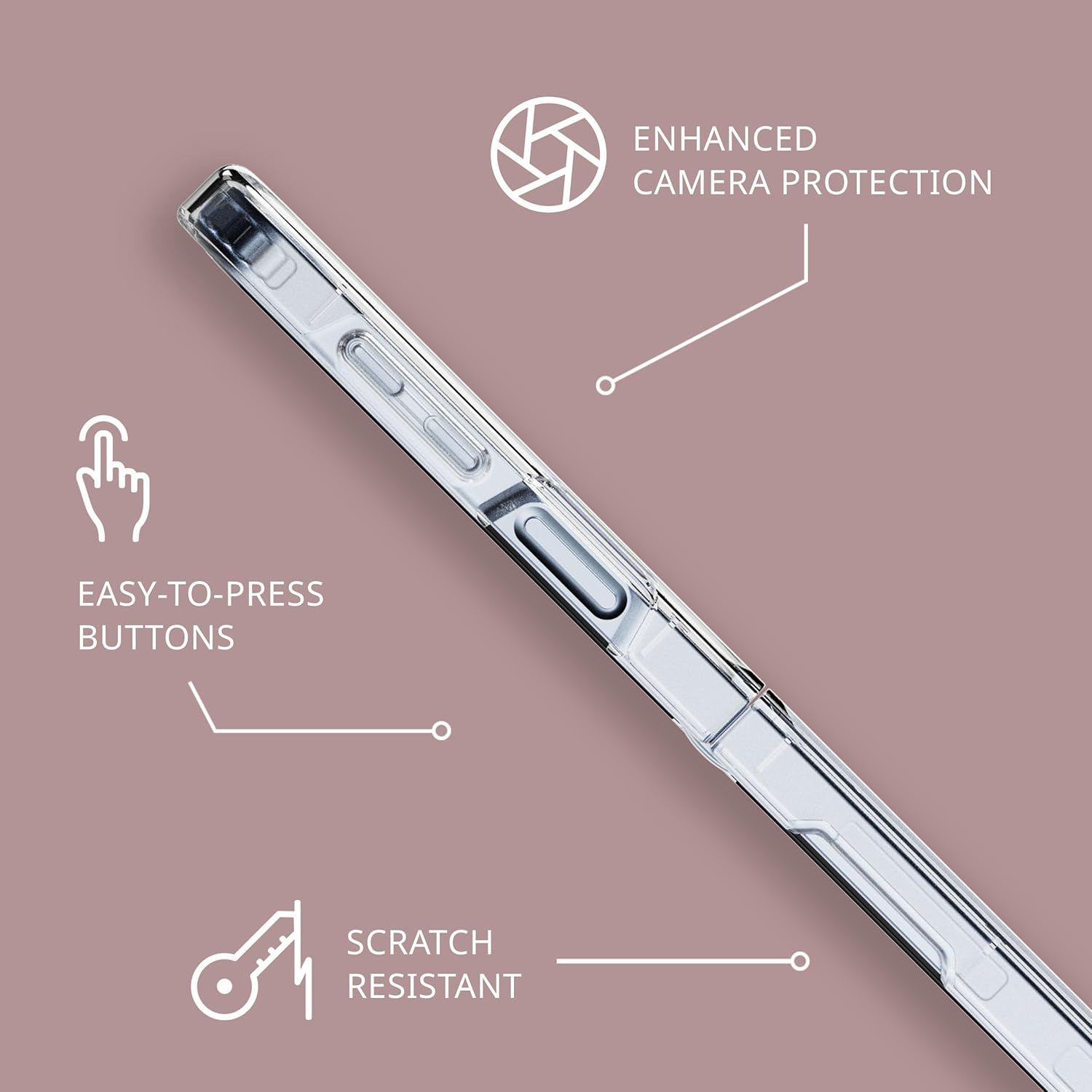 Tech21 Evoclear Case for Samsung Galaxy Z Flip6 - Impact Protectoin -Anti-Yellowing - Scratch-Resistant Shockproof Protection Cover Case &ndash; Clear image number 1