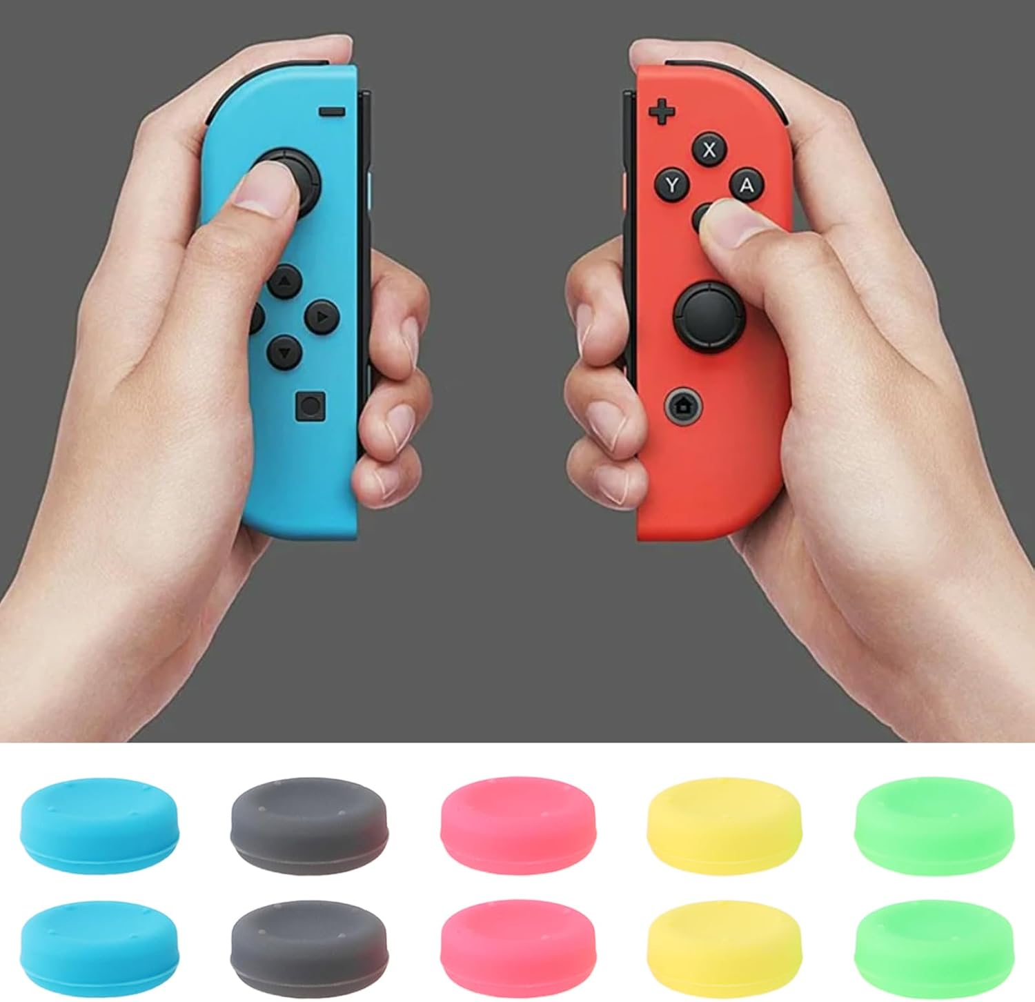 Emagtech 20Pcs Thumb Stick Grips Covers Compatible with Nintendo Switch Joy-Con image number 4