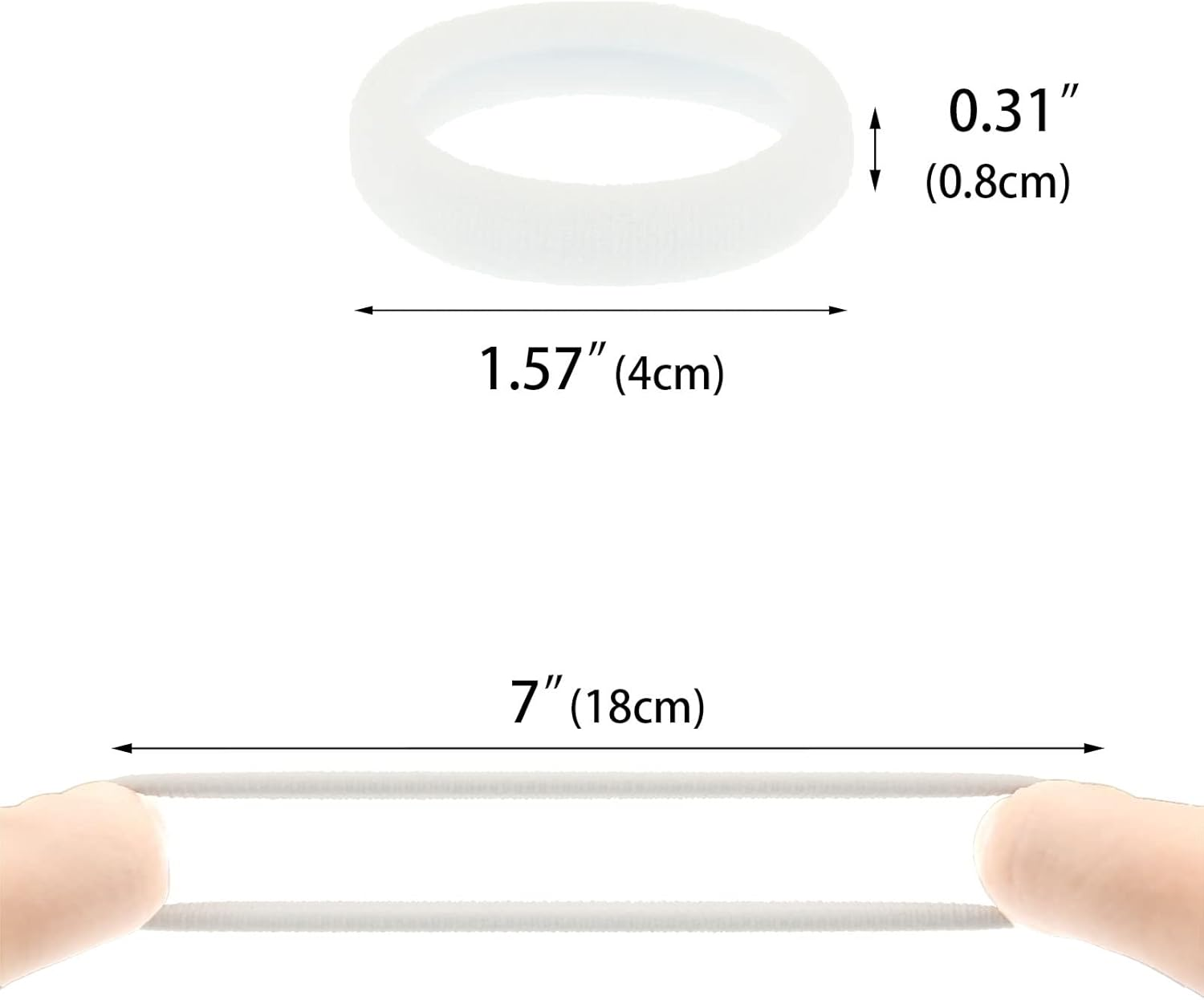 Pack of 100 Women'S Hair Bobbles for Girls, Hair Bobbles Ponytail Rubber, Elastic Hair Bands for Women Girls (White) - Brown image number 6