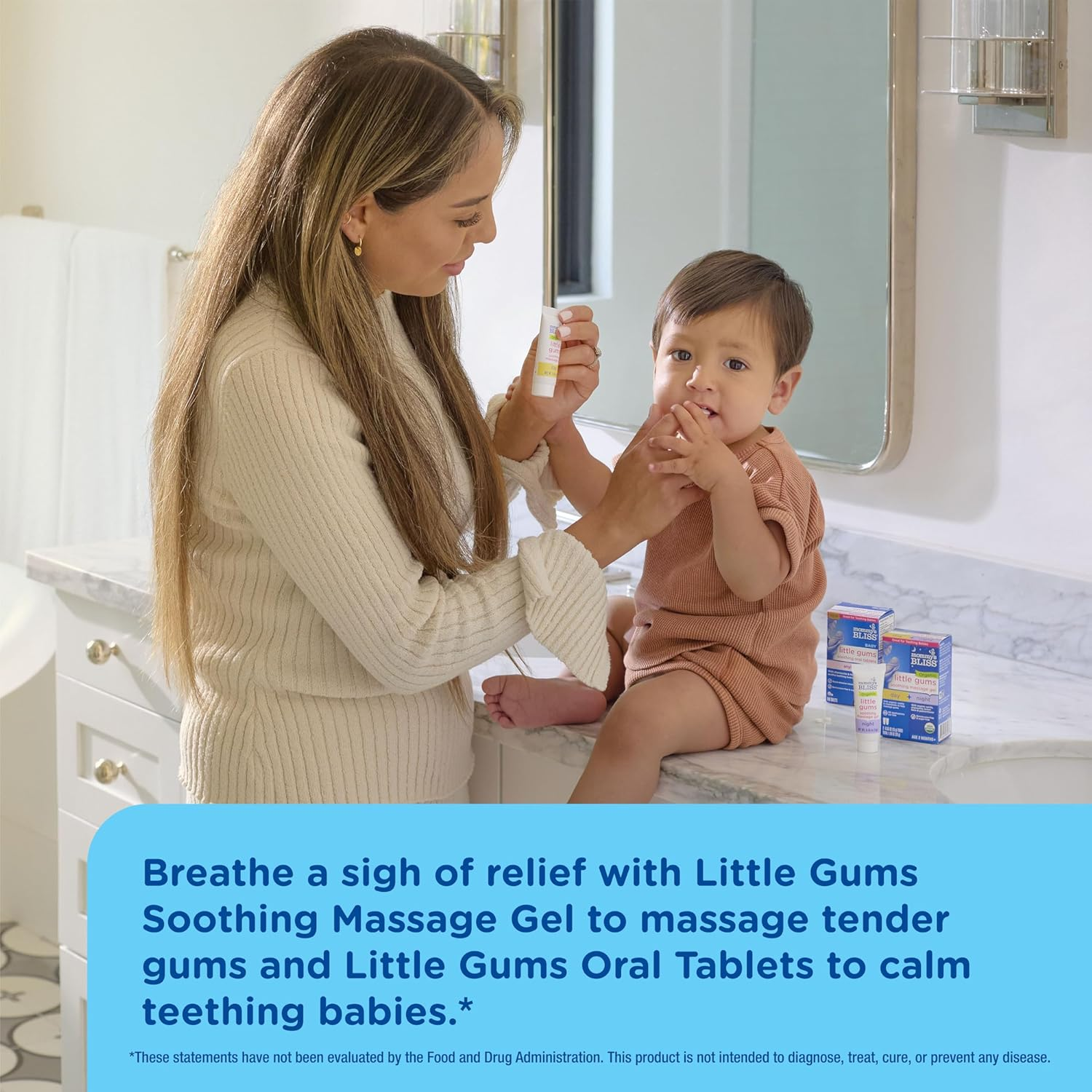 Mommy'S Bliss Organic Little Gums Soothing Massage Gel & Oral Tablets Day and Night Combo, Age 2 Months+, Sugar Free, Mild & Sweet Flavor| 2-0.53 Oz Tubes + 1 Bottle (140 Tablets) image number 3