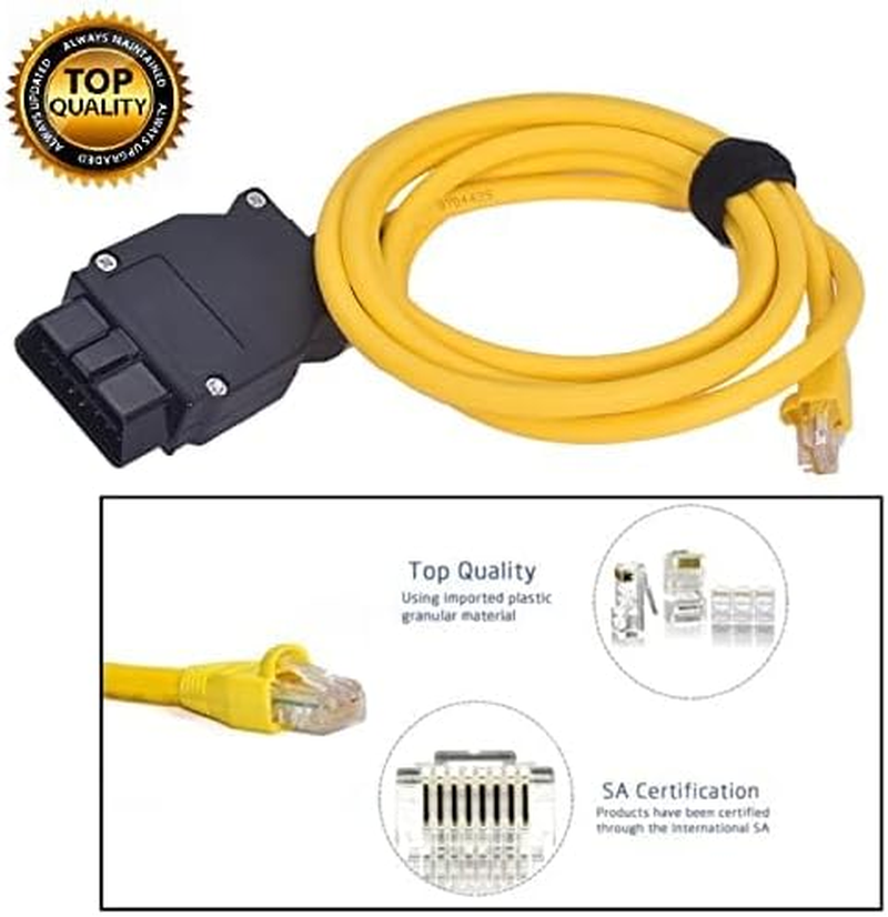 Bmw Enet Cable Rj45 Obd Enet Ethernet Kabel Obd2 Cable Cable E-Sys Coding F-Series for BMW image number 1