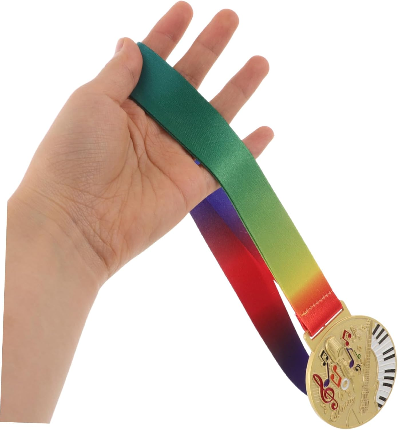 Abaodam Music Note Award Medals with Neck Ribbon for Zinc Alloy Musical Competition Medals Shows Performances and Awards Keepsake image number 4