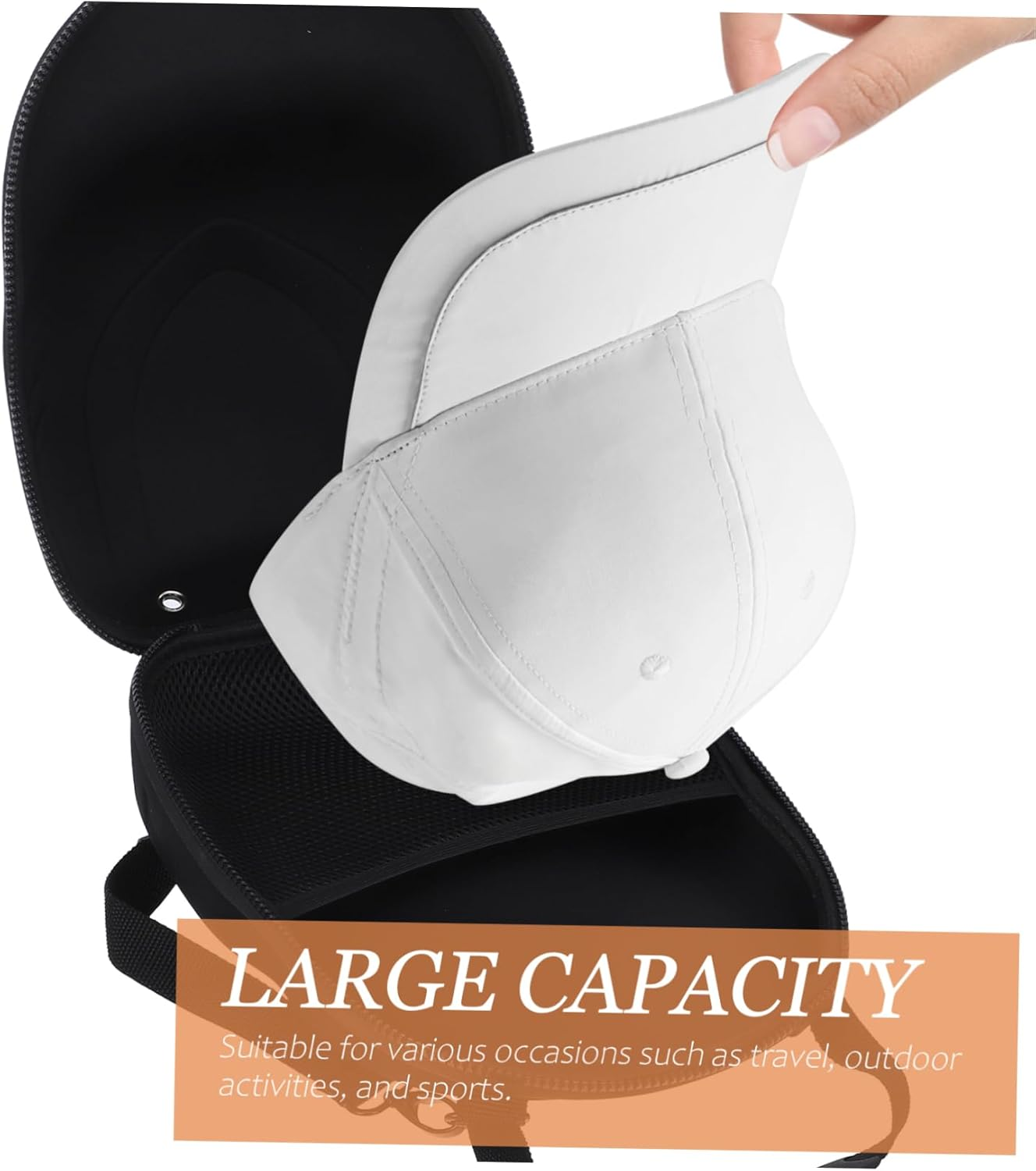 Cap Storage Bag Baseball Hat Travel Case Hard Shell Protective Box for Men Travel Bags image number 2