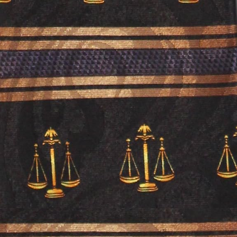 Steven Harris Mens Lawyer Scales of Justice Necktie - Black - Neck Tie image number 2